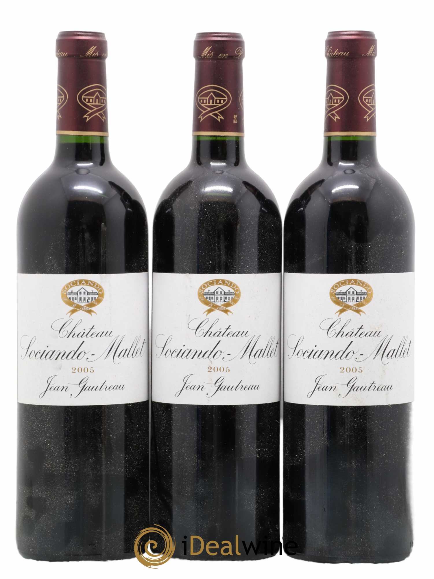 Château Sociando Mallet 2005 - Lot de 3 bouteilles - 0