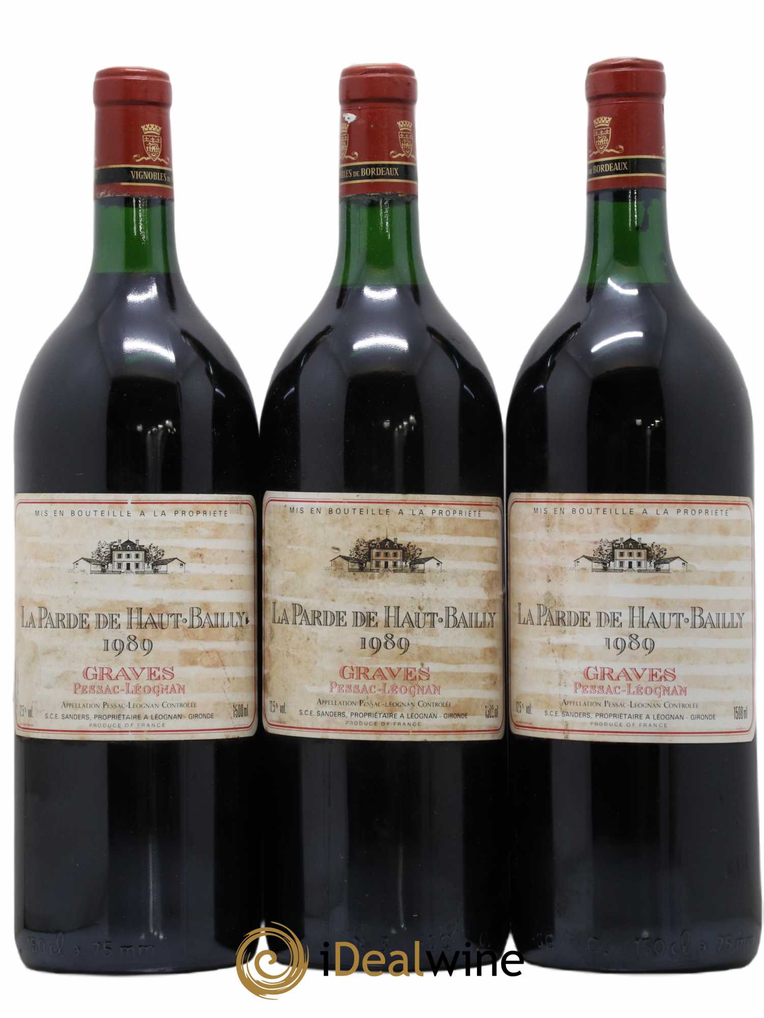 Haut Bailly II (Anciennement La Parde de Haut-Bailly) Second Vin 1989 - Lot de 3 magnums - 0