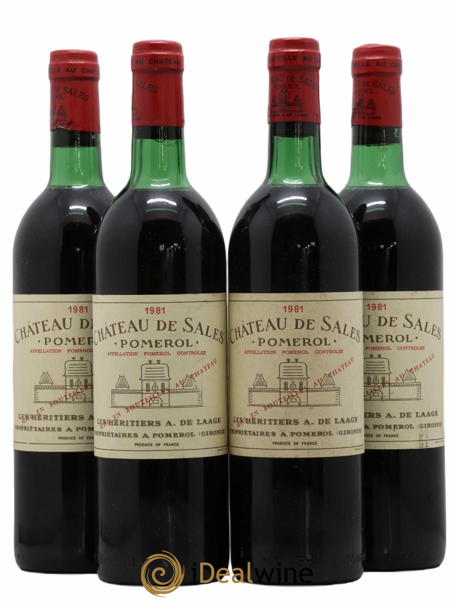 Château de Sales 1981 - Lot de 4 bouteilles - 0