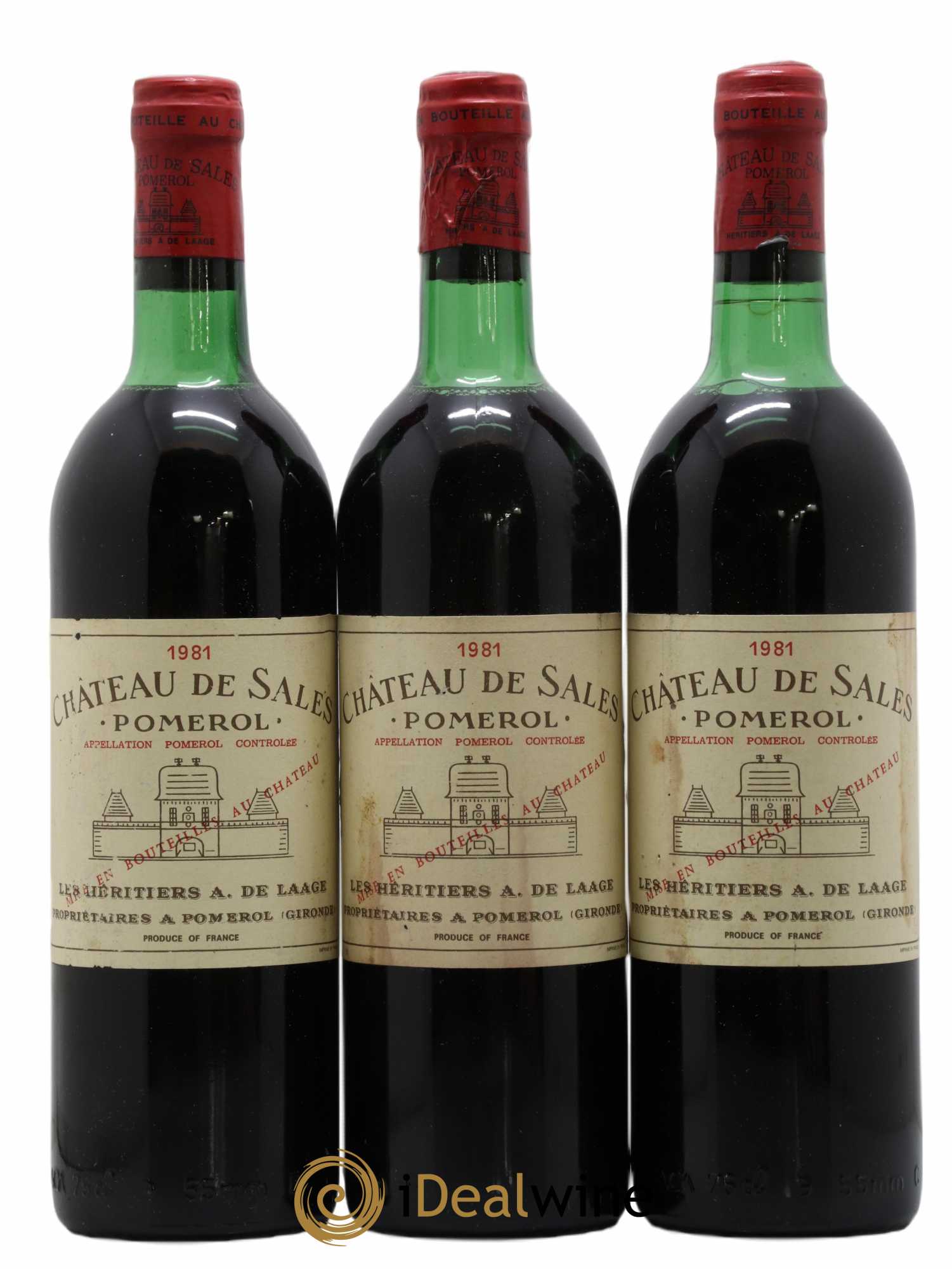 Château de Sales 1981 - Lot de 3 bouteilles - 0