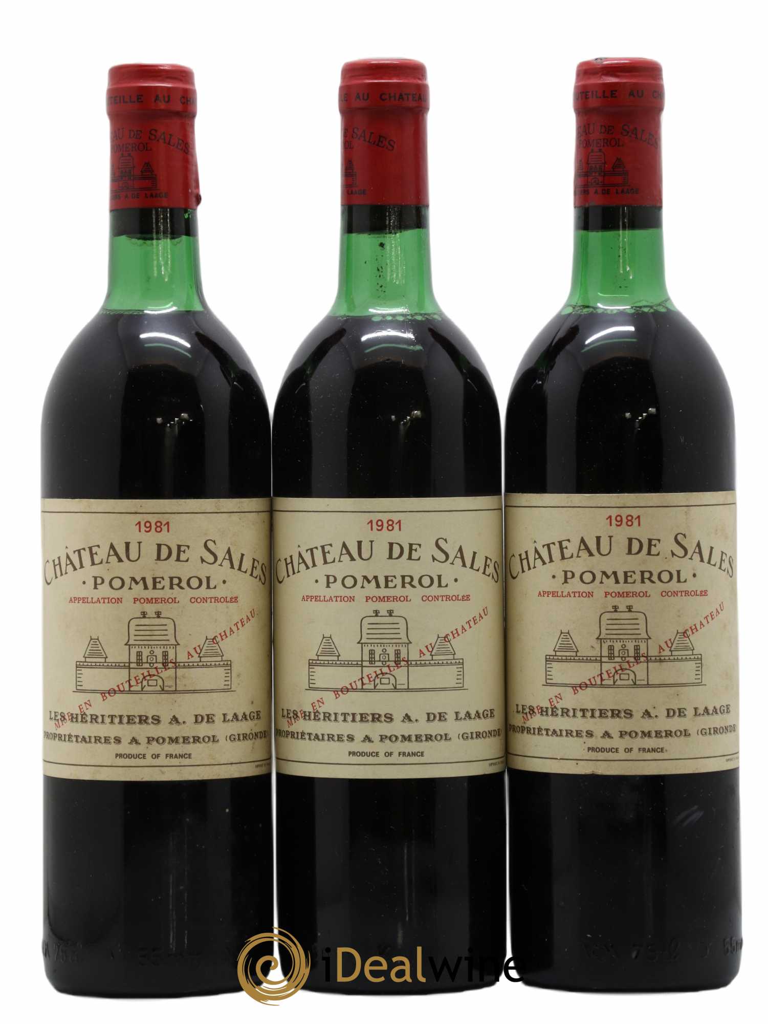 Château de Sales 1981 - Lot de 3 bouteilles - 0