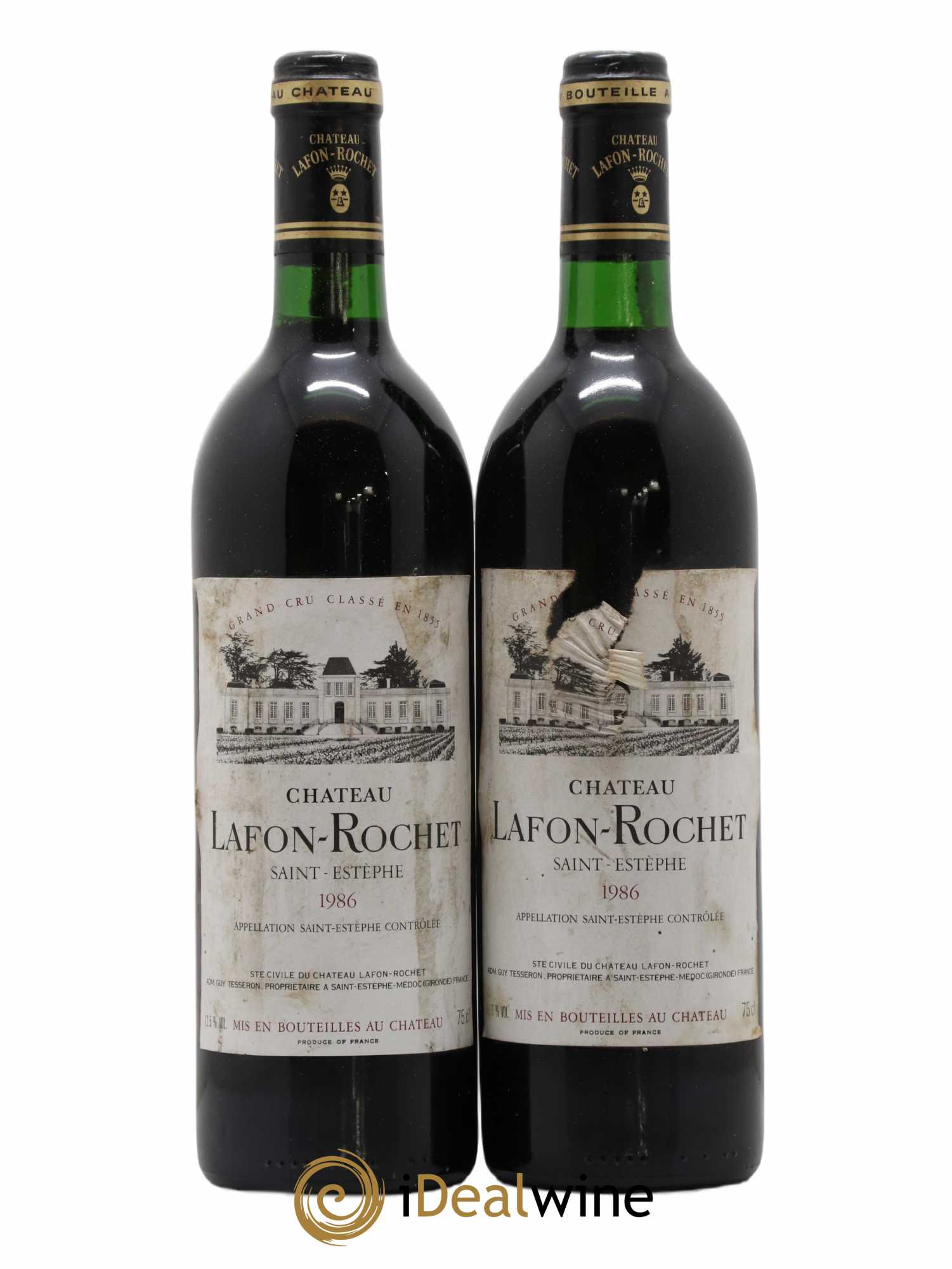 Château Lafon Rochet 4ème Grand Cru Classé 1986 - Lot de 2 bouteilles - 0