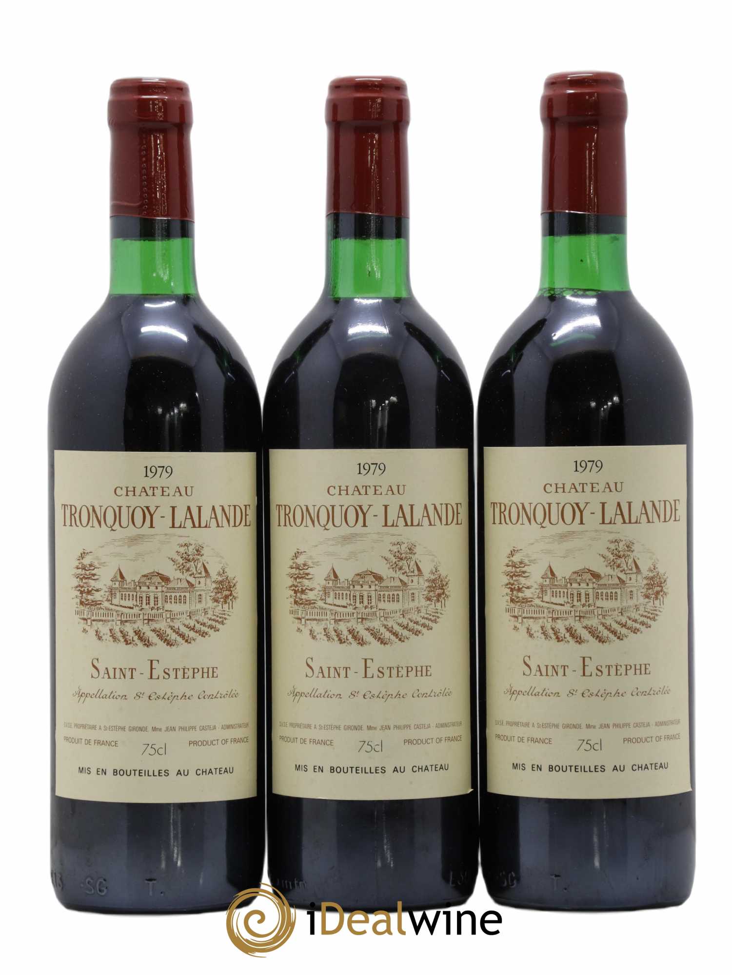 Château Tronquoy Lalande 1979 - Lot de 3 bouteilles - 0