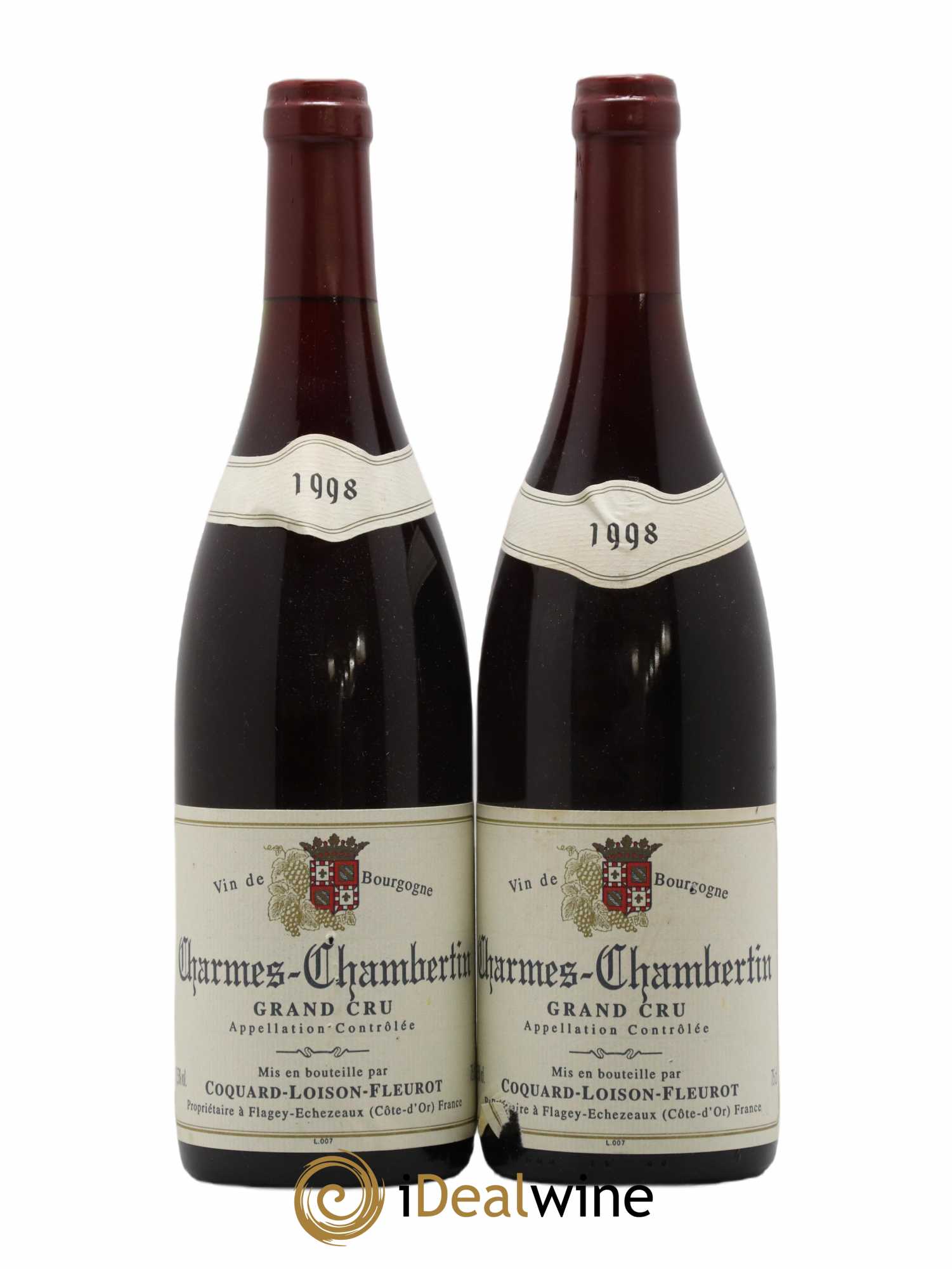 Charmes-Chambertin Grand Cru Coquard Loison-Fleurot 1998 - Lot de 2 bouteilles - 0