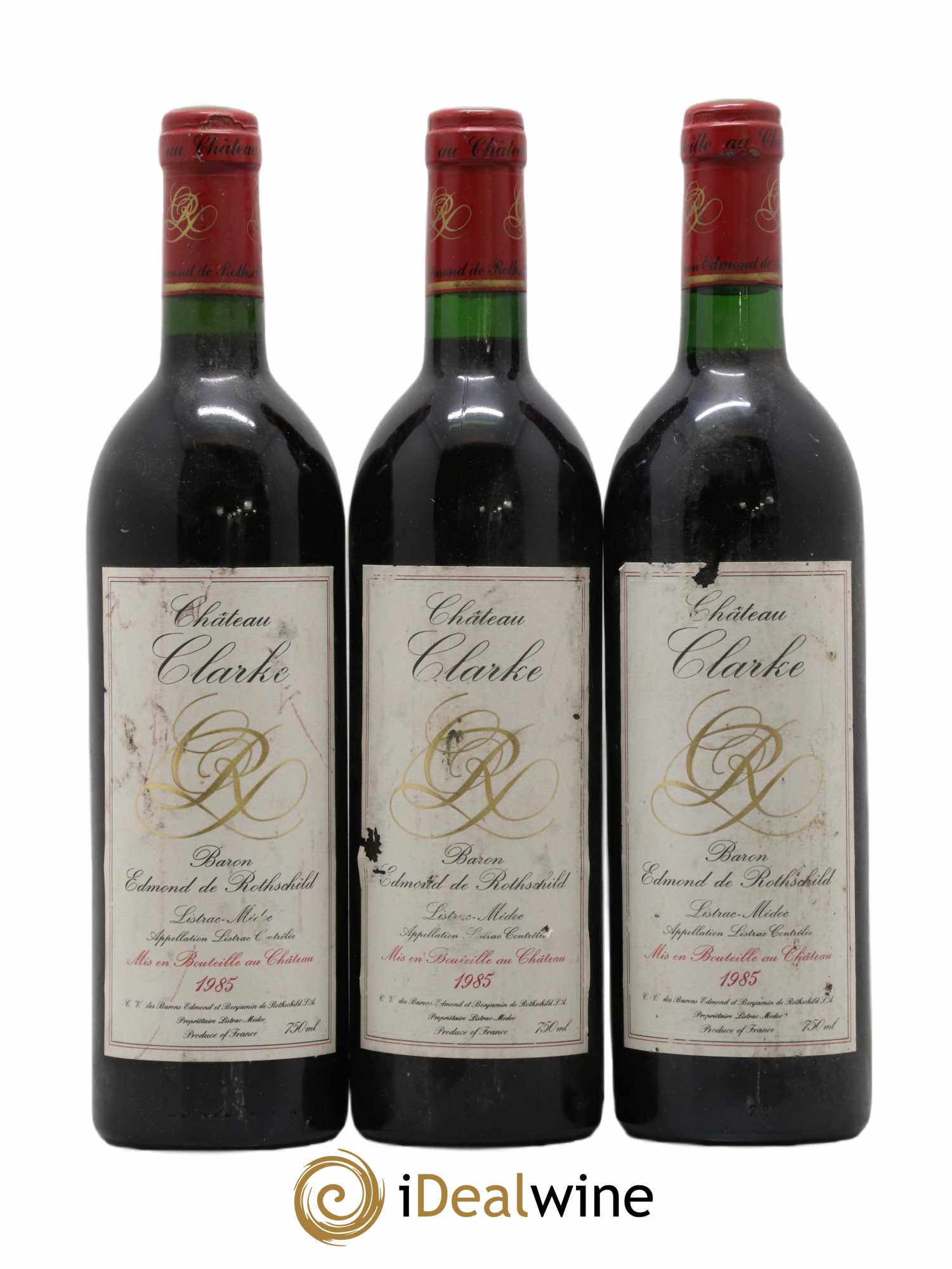 Château Clarke 1985 - Lot de 3 bouteilles - 0