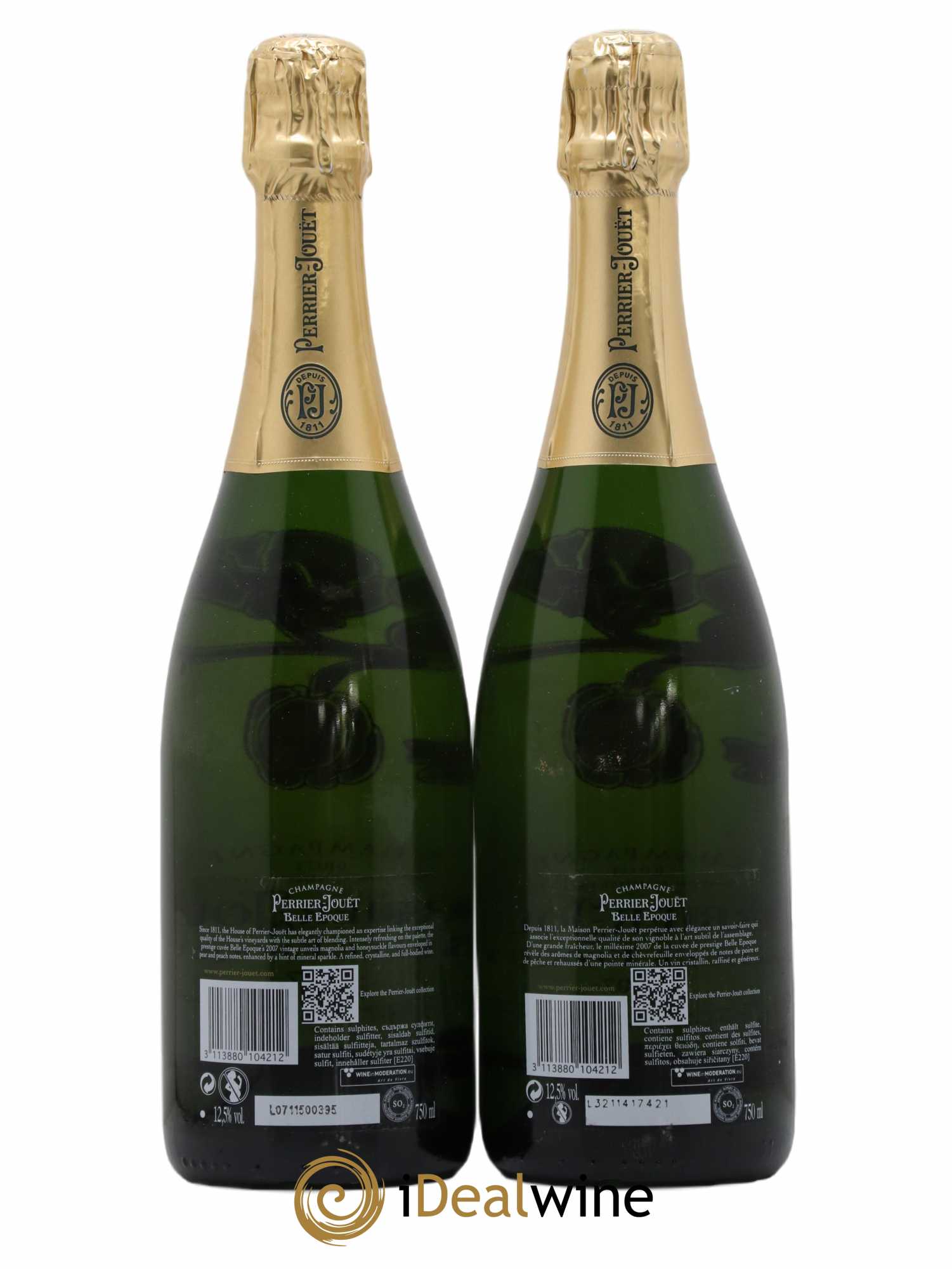 Cuvée Belle Epoque Brut Perrier-Jouët 2007 - Lotto di 2 bottiglie - 1