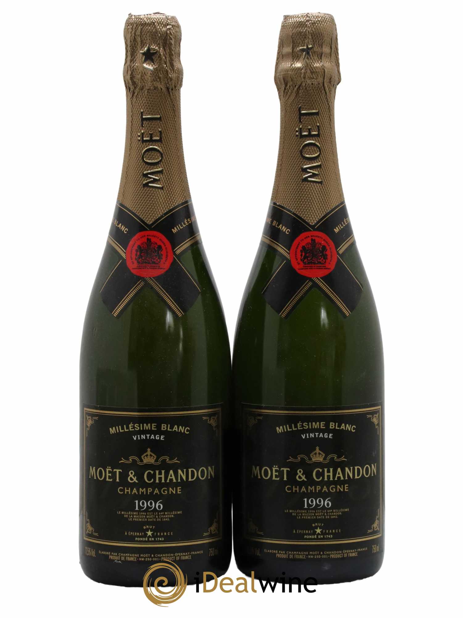 Impérial Brut Moët et Chandon 1996 - Lot de 2 bouteilles - 0