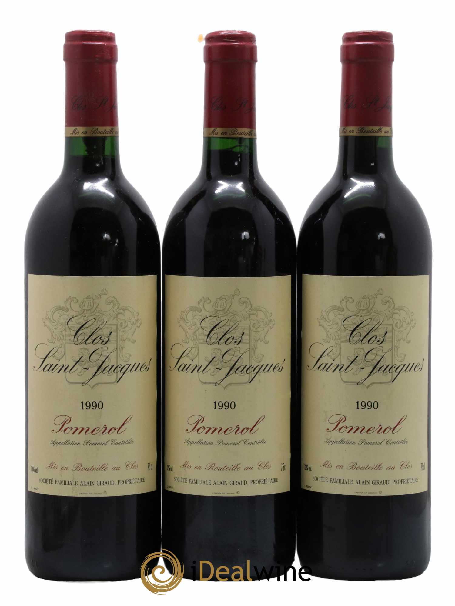 Clos Saint-Jacques 1990 - Lot de 3 bouteilles - 0