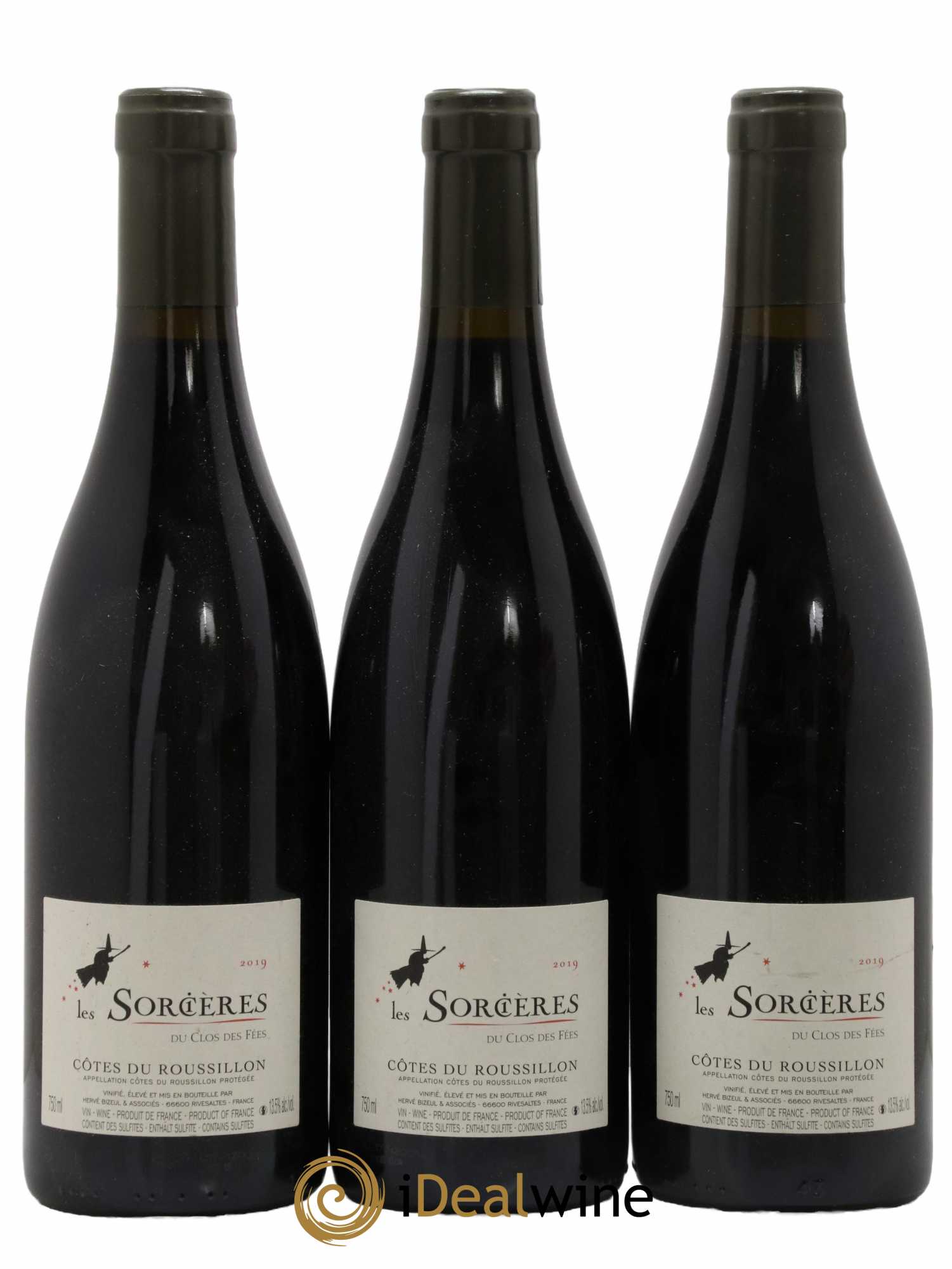 Côtes du Roussillon Clos des Fées Les Sorcières Hervé Bizeul 2019 - Lot de 3 bouteilles - 0