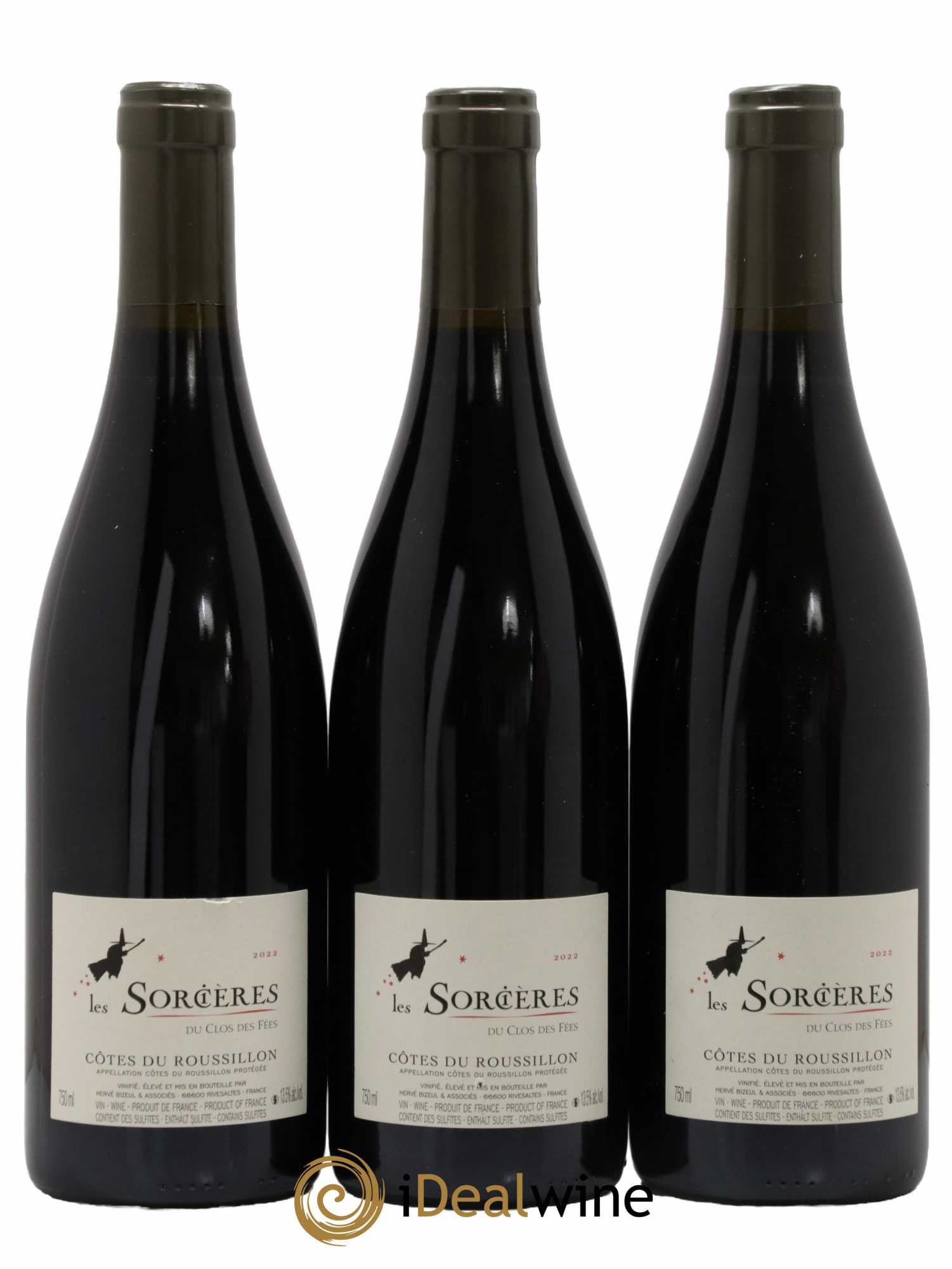 Côtes du Roussillon Clos des Fées Les Sorcières Hervé Bizeul 2022 - Lot de 3 bouteilles - 0