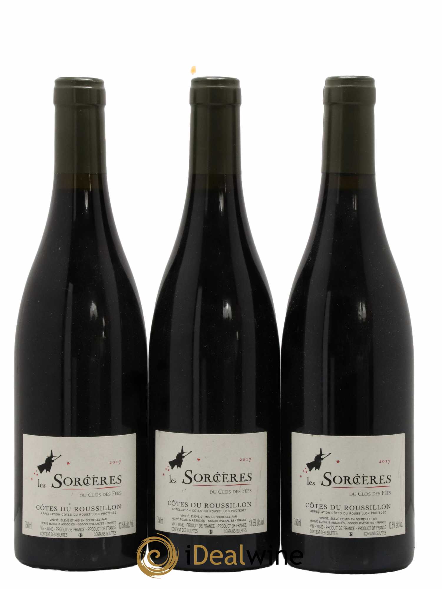 Côtes du Roussillon Clos des Fées Les Sorcières Hervé Bizeul 2017 - Lot de 3 bouteilles - 0