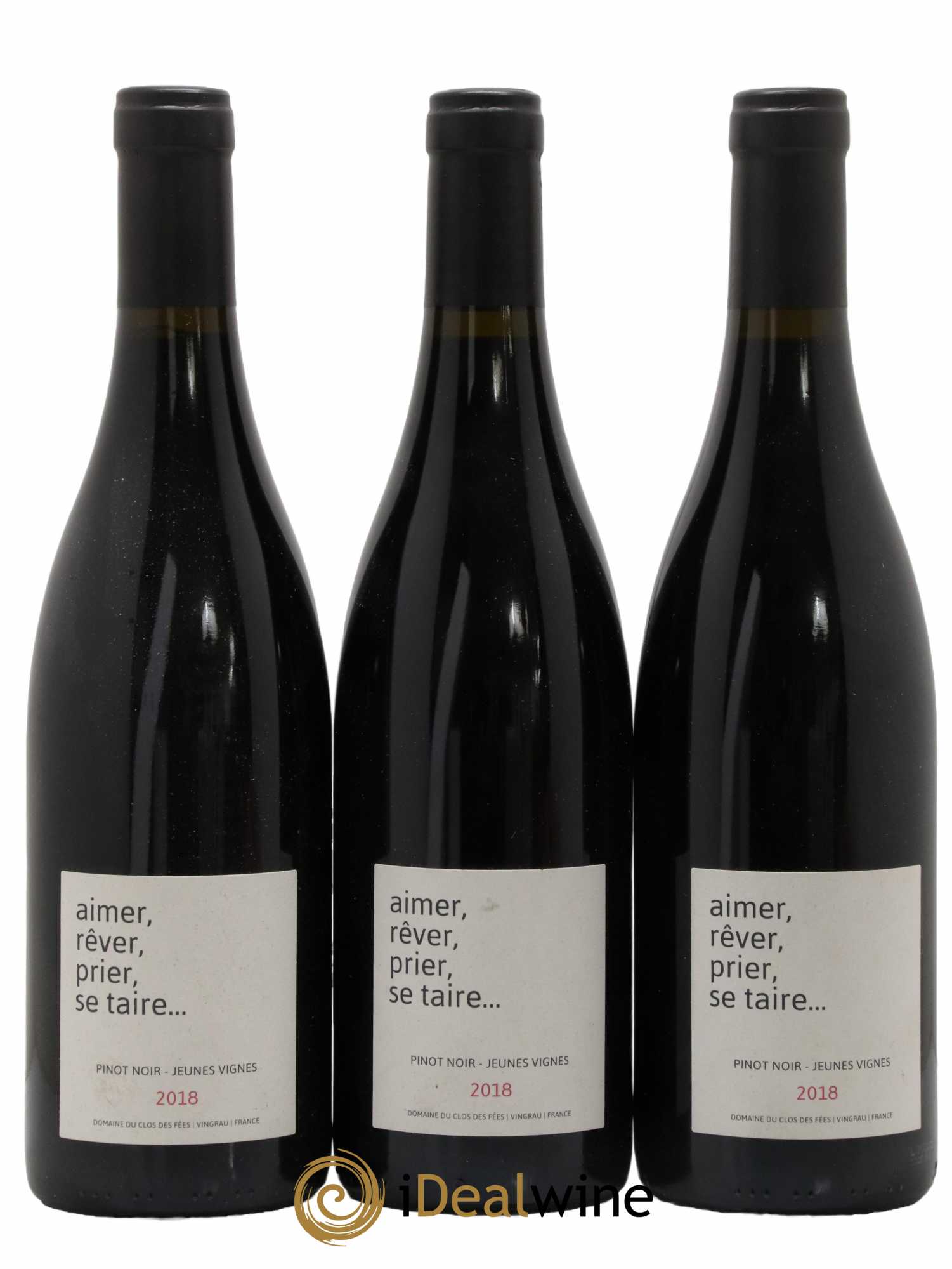 Côtes Catalanes Clos des Fées Aimer Rêver Prier Se taire Hervé Bizeul 2018 - Lot de 3 bouteilles - 0