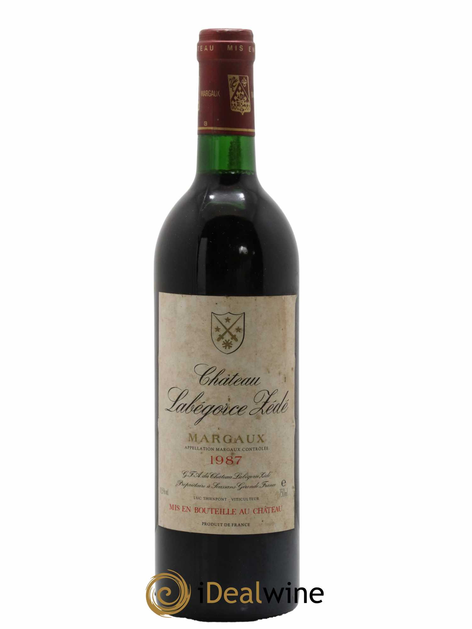 Château Labegorce Zédé Cru Bourgeois 1987 - Lot de 1 bouteille - 0