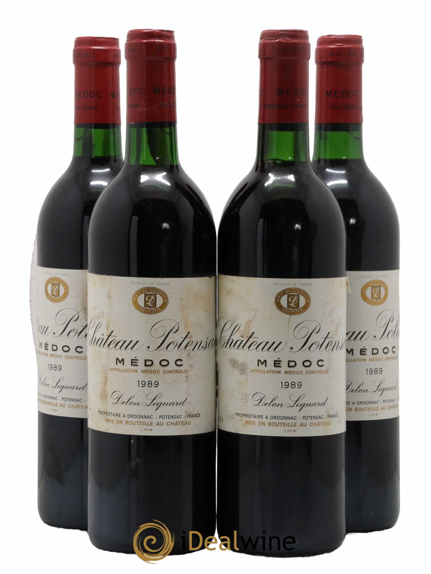 Château Potensac 1989 - Lot de 4 bouteilles - 0