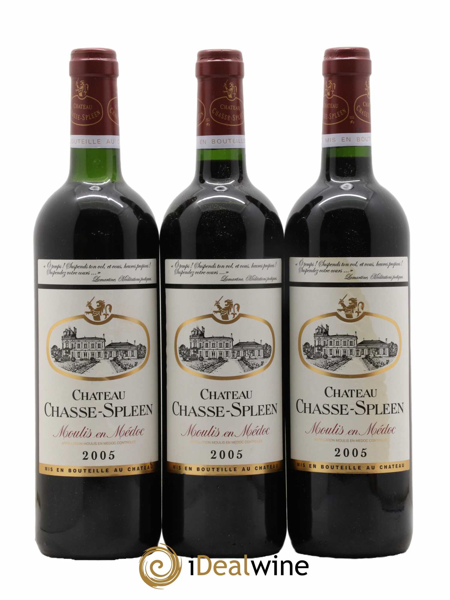 Château Chasse Spleen 2005 - Lot de 3 bouteilles - 0