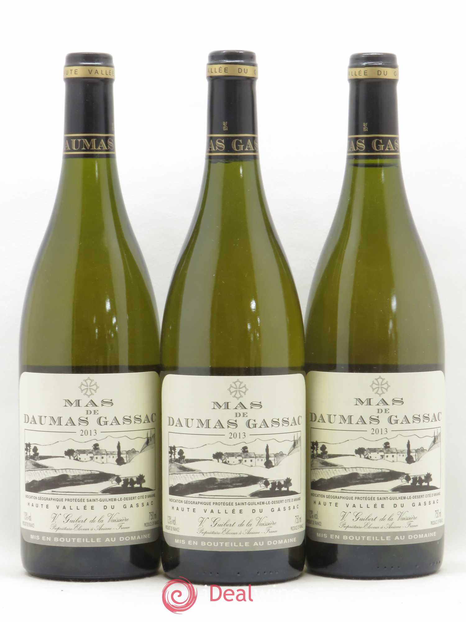 Saint-Guilhem-le-Désert - Cité d'Aniane Mas Daumas Gassac Famille Guibert de La Vaissière 2013 - Lot de 3 bouteilles - 0
