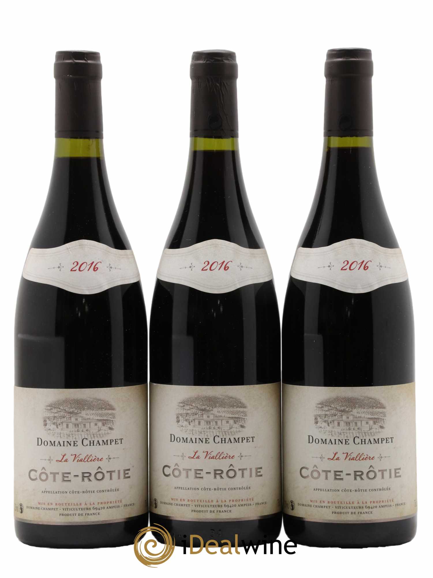 Côte-Rôtie La Viallière Champet 2016 - Lot de 3 bouteilles - 0