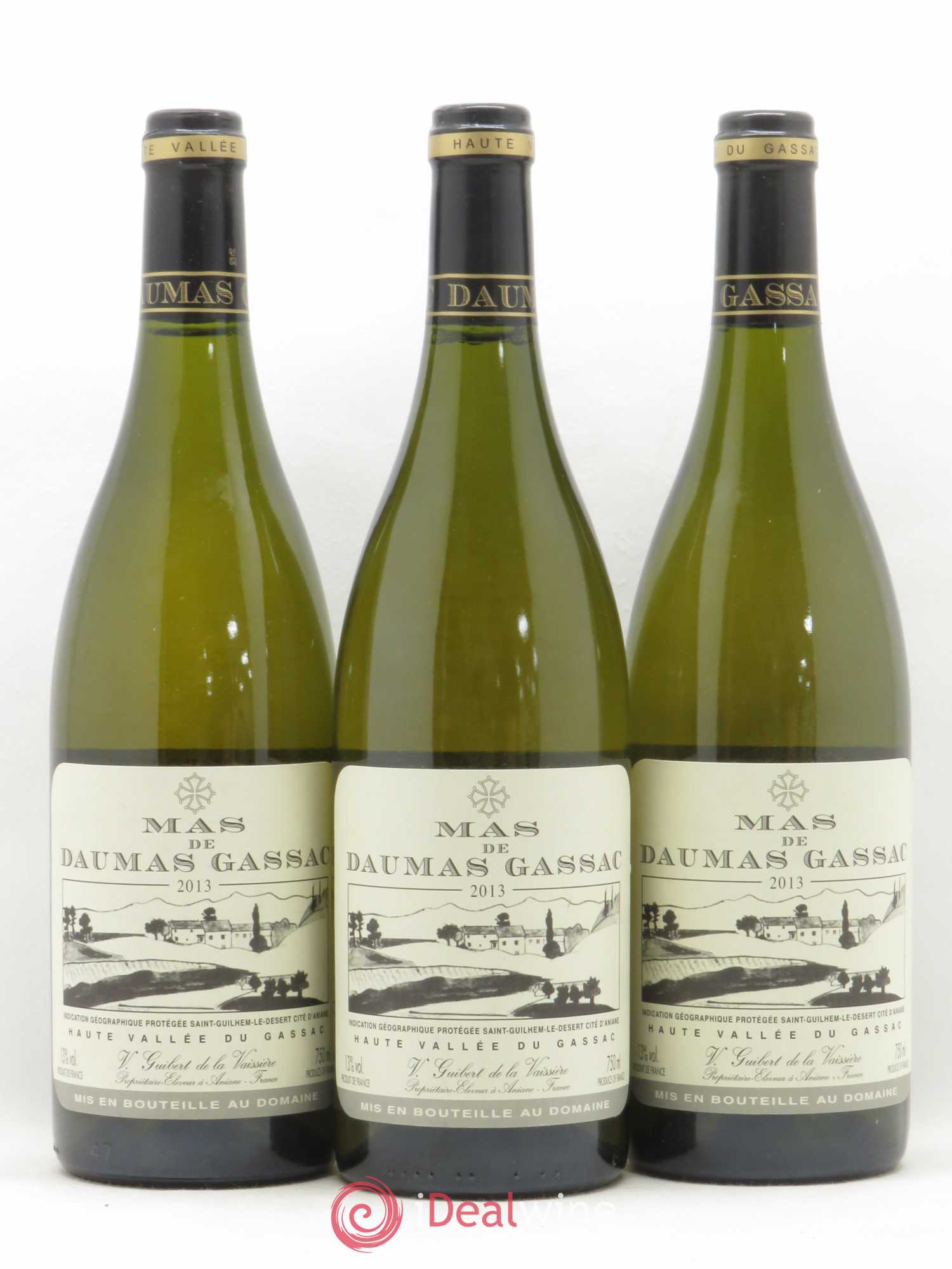 Saint-Guilhem-le-Désert - Cité d'Aniane Mas Daumas Gassac Famille Guibert de La Vaissière 2013 - Lot de 3 bouteilles - 0