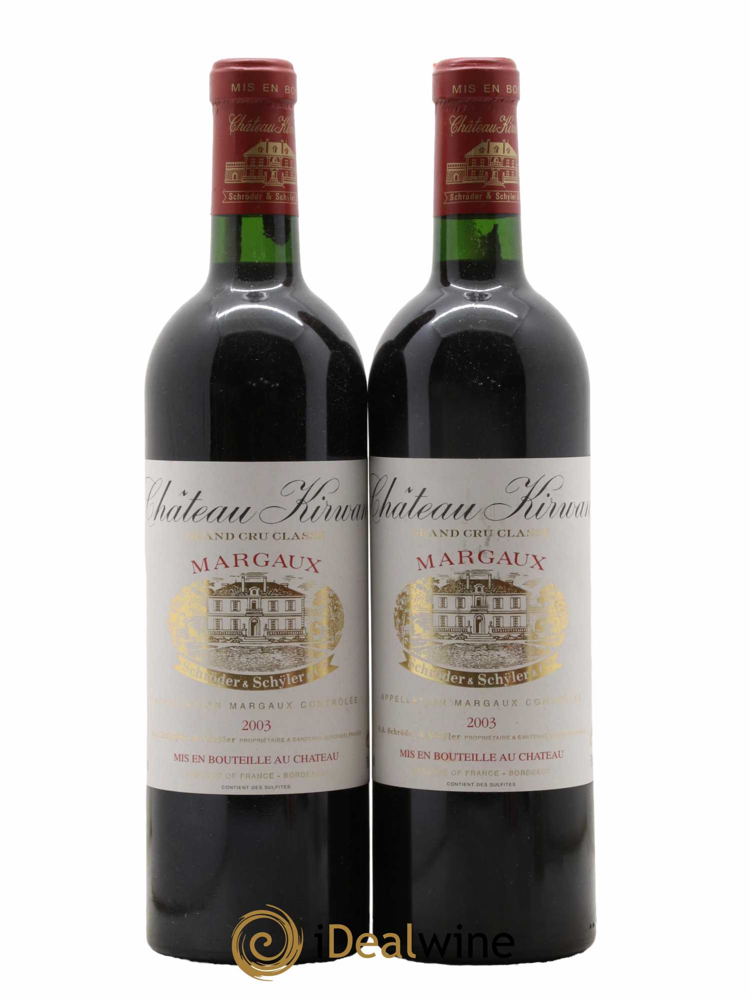 Château Kirwan 3ème Grand Cru Classé 2003 - Lot de 2 bouteilles - 0