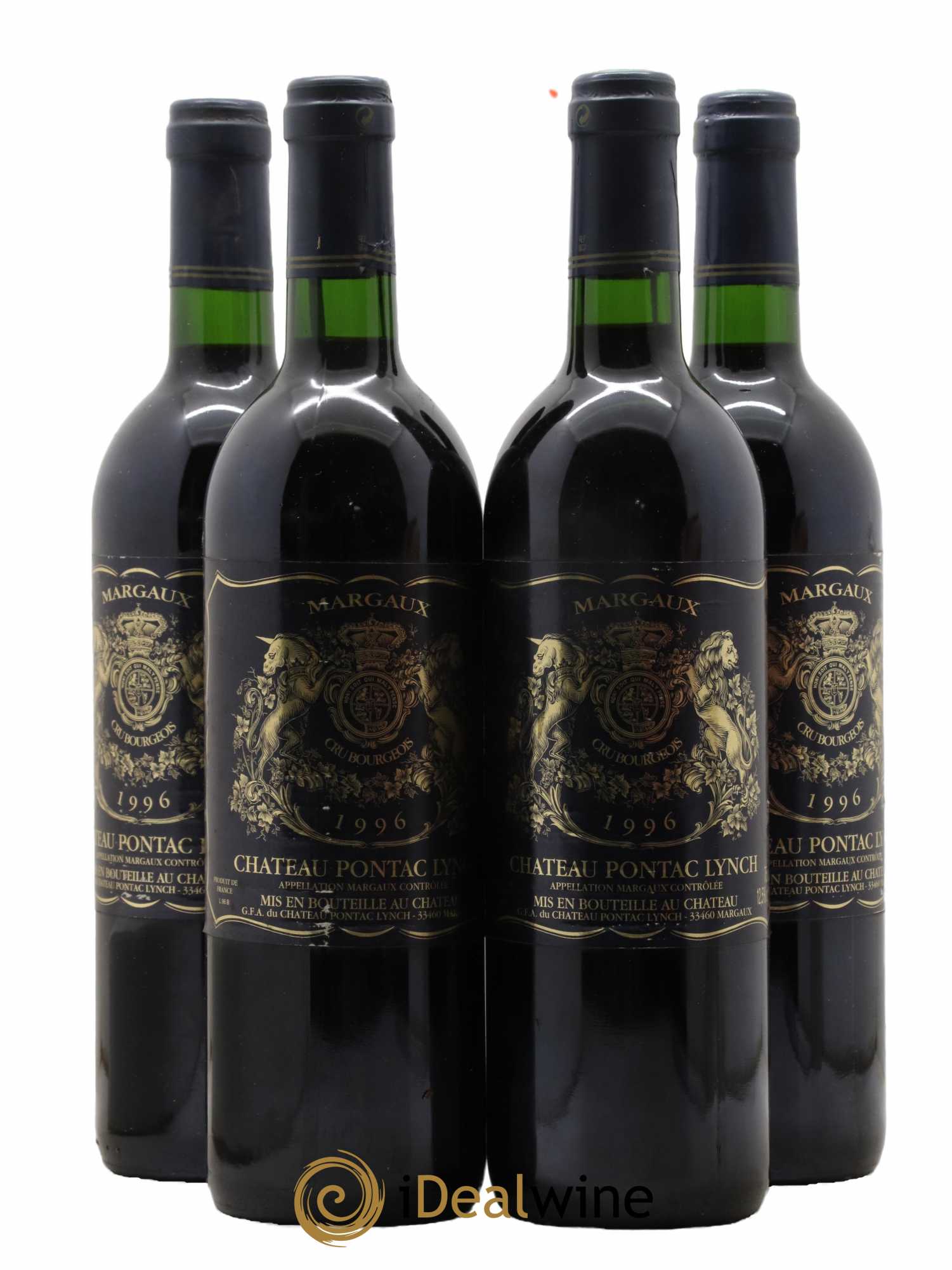 Château Pontac Lynch Cru Bourgeois 1996 - Lot de 4 bouteilles - 0