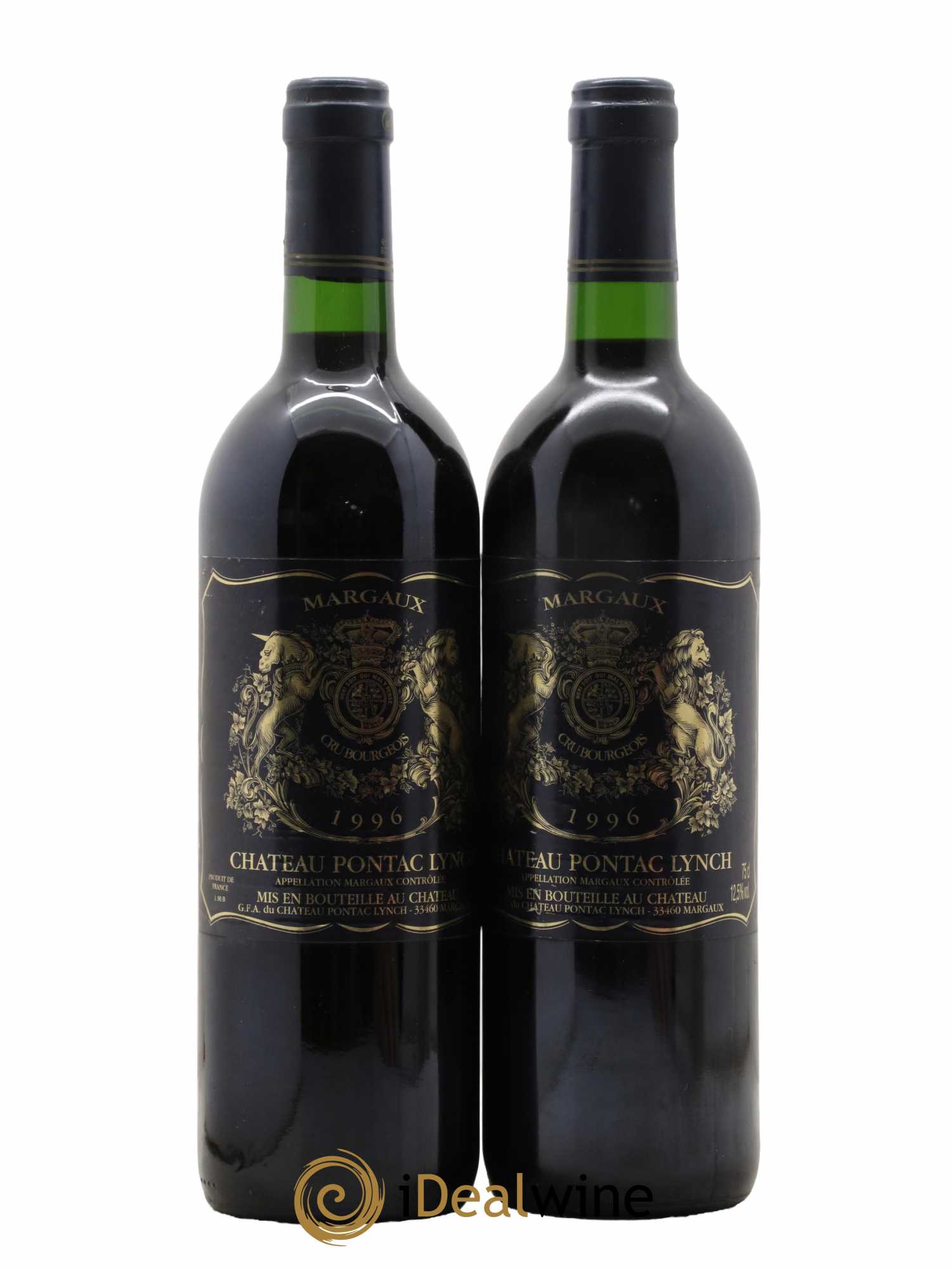 Château Pontac Lynch Cru Bourgeois 1996 - Lot de 2 bouteilles - 0