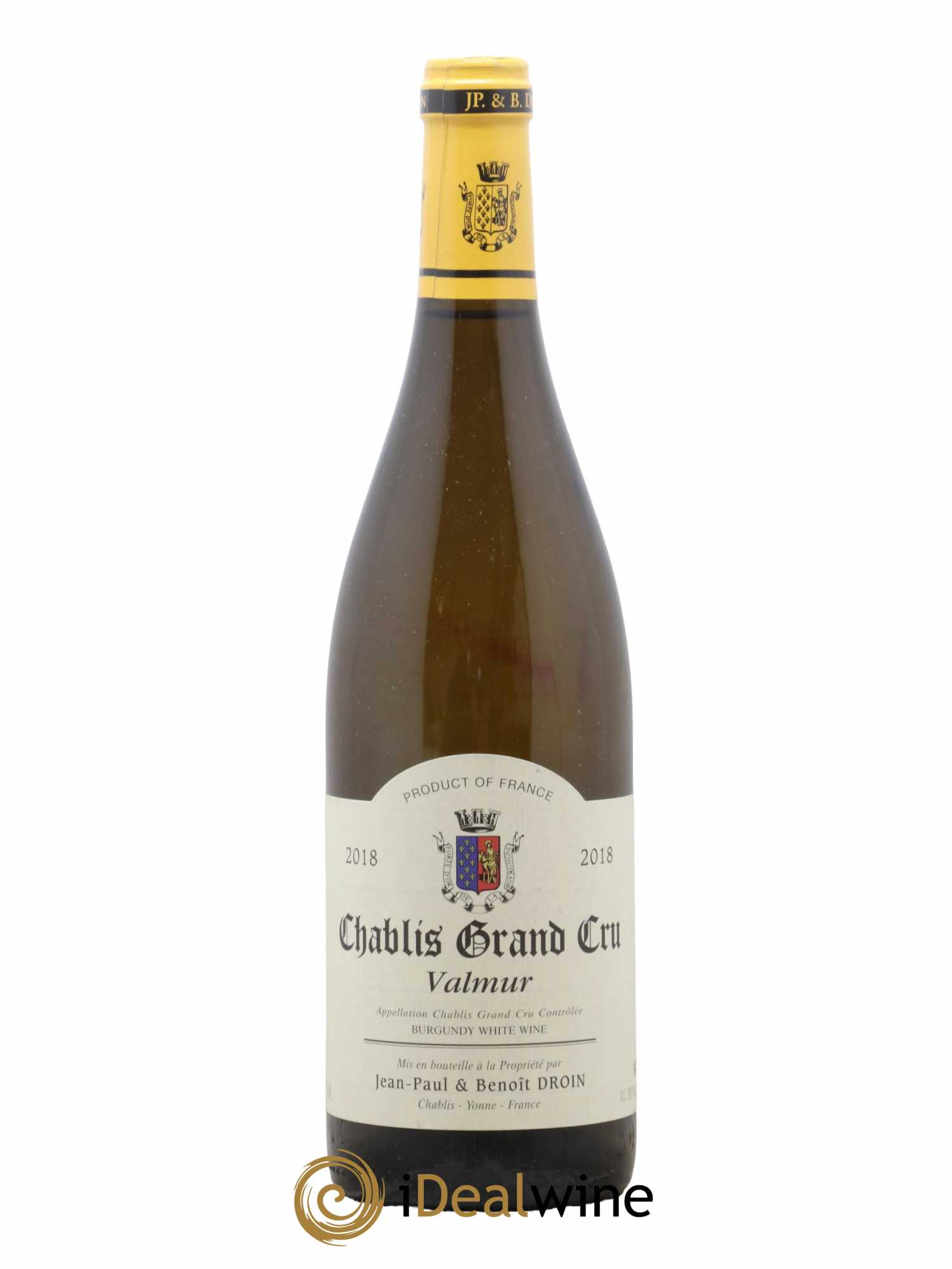 Chablis Grand Cru Valmur Jean-Paul & Benoît Droin (Domaine) 2018 - Lot de 1 bouteille - 0