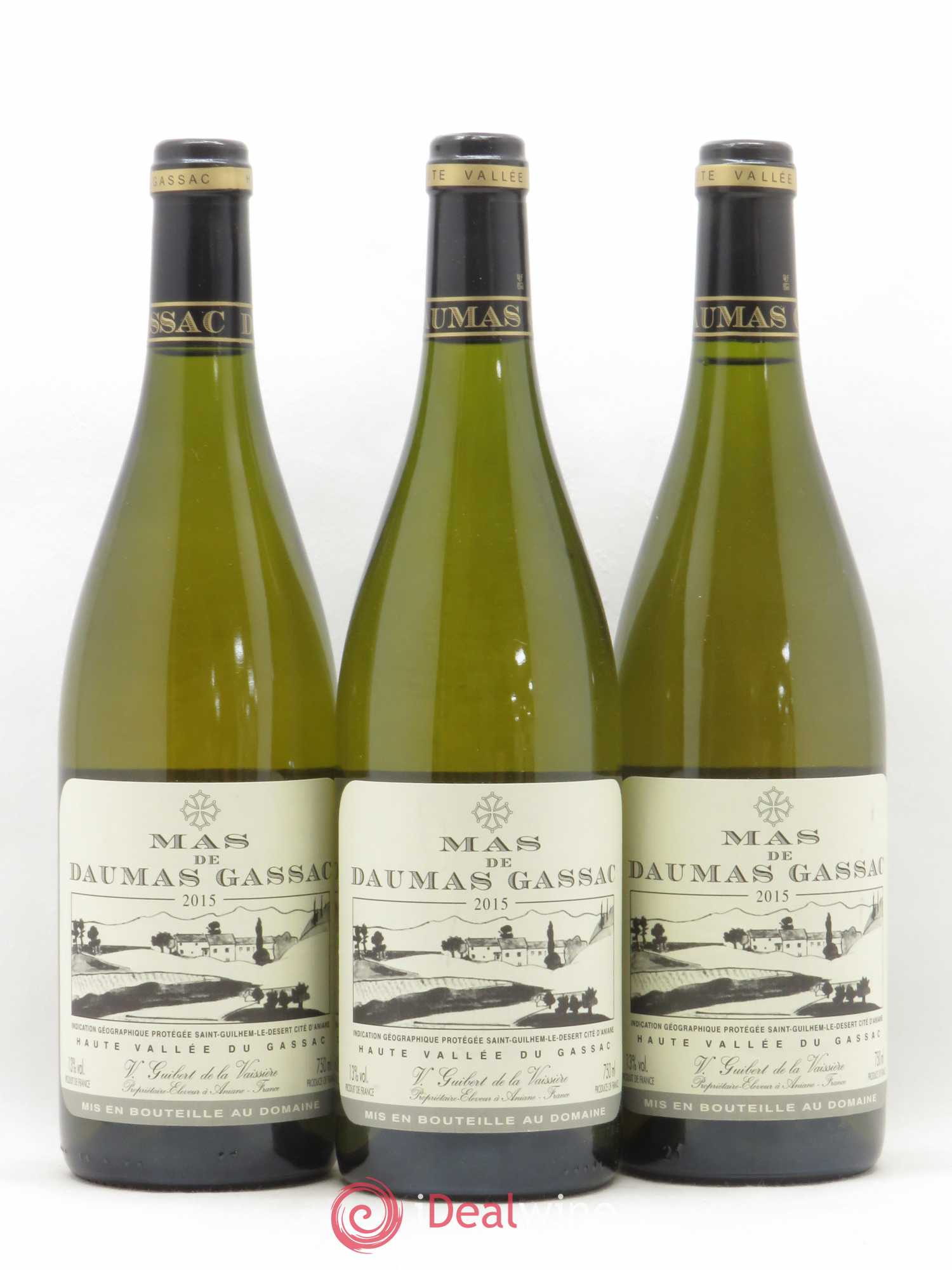 Saint-Guilhem-le-Désert - Cité d'Aniane Mas Daumas Gassac Famille Guibert de La Vaissière 2015 - Lot de 3 bouteilles - 0