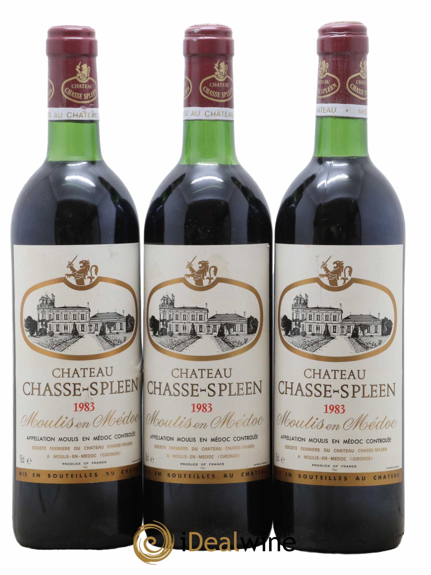 Château Chasse Spleen 1983 - Lot de 3 bouteilles - 0