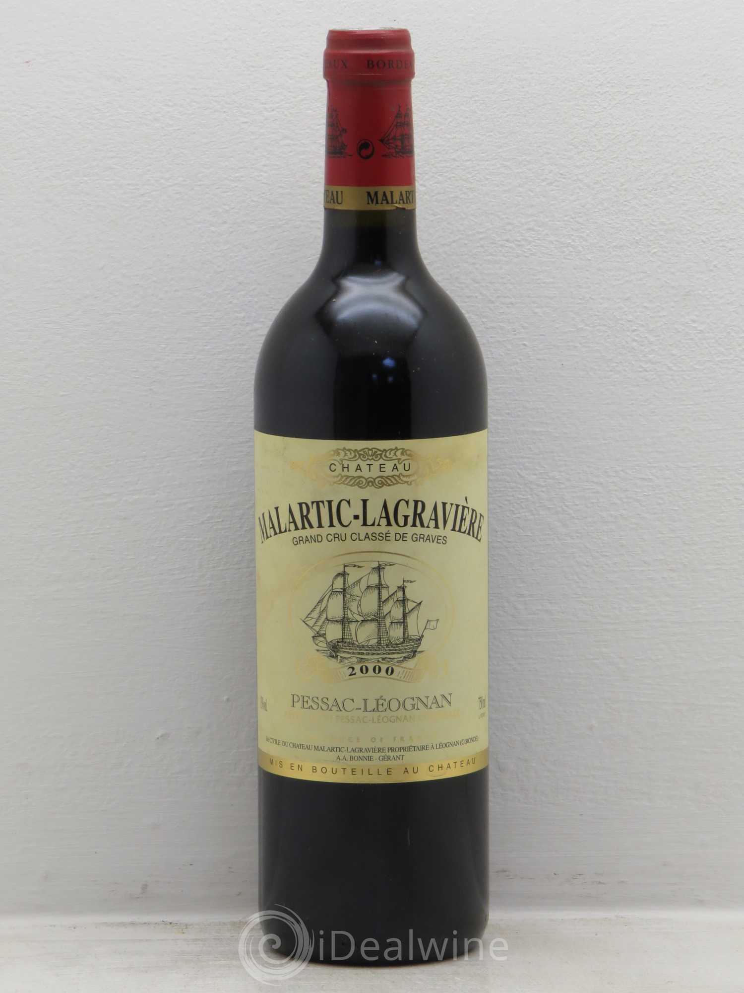 Château Malartic-Lagravière Cru Classé de Graves 2000 - Lot de 1 bouteille - 0
