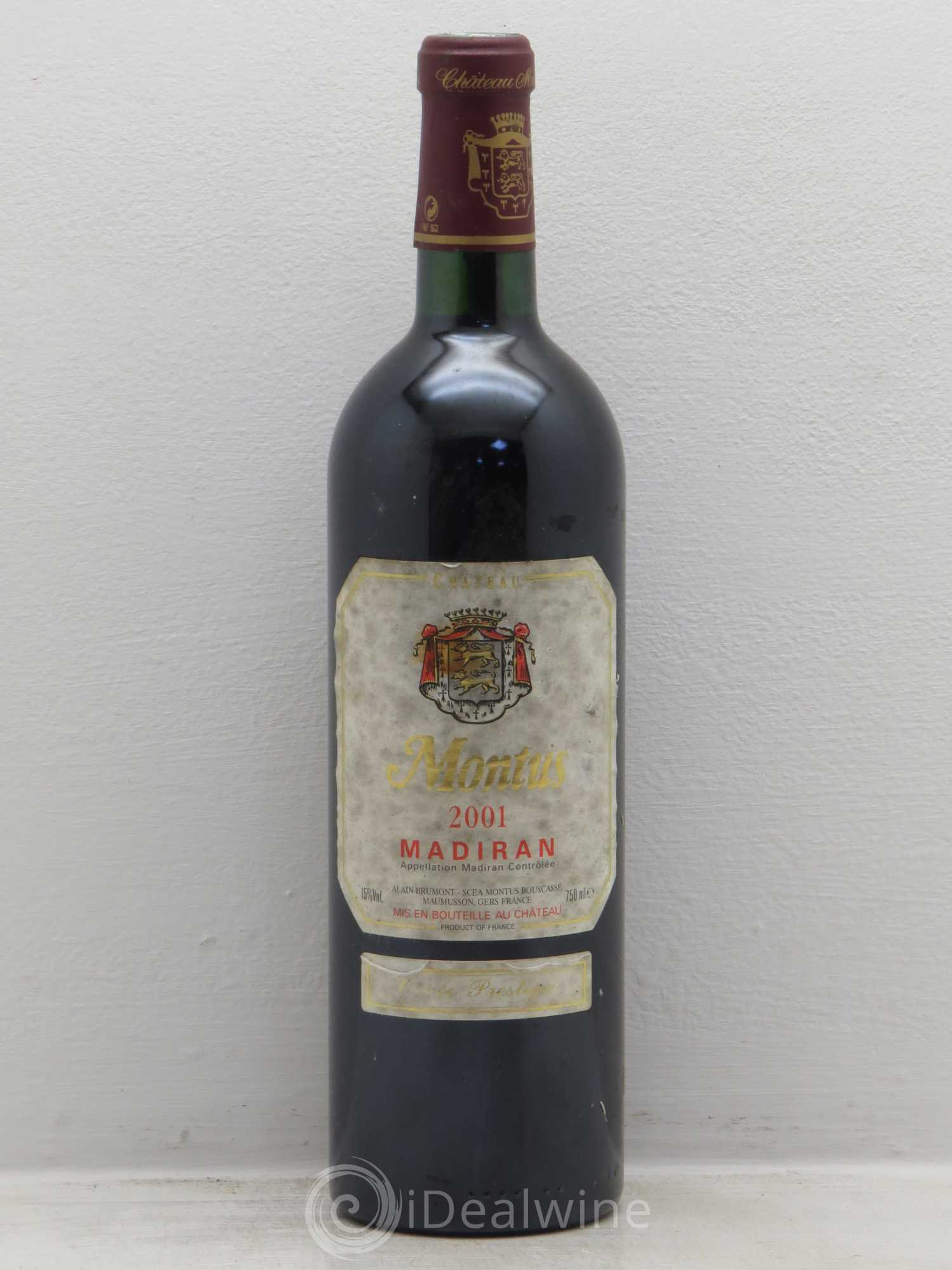 Madiran Château Montus Alain Brumont Cuvée Prestige 2001 - Lot de 1 bouteille - 0