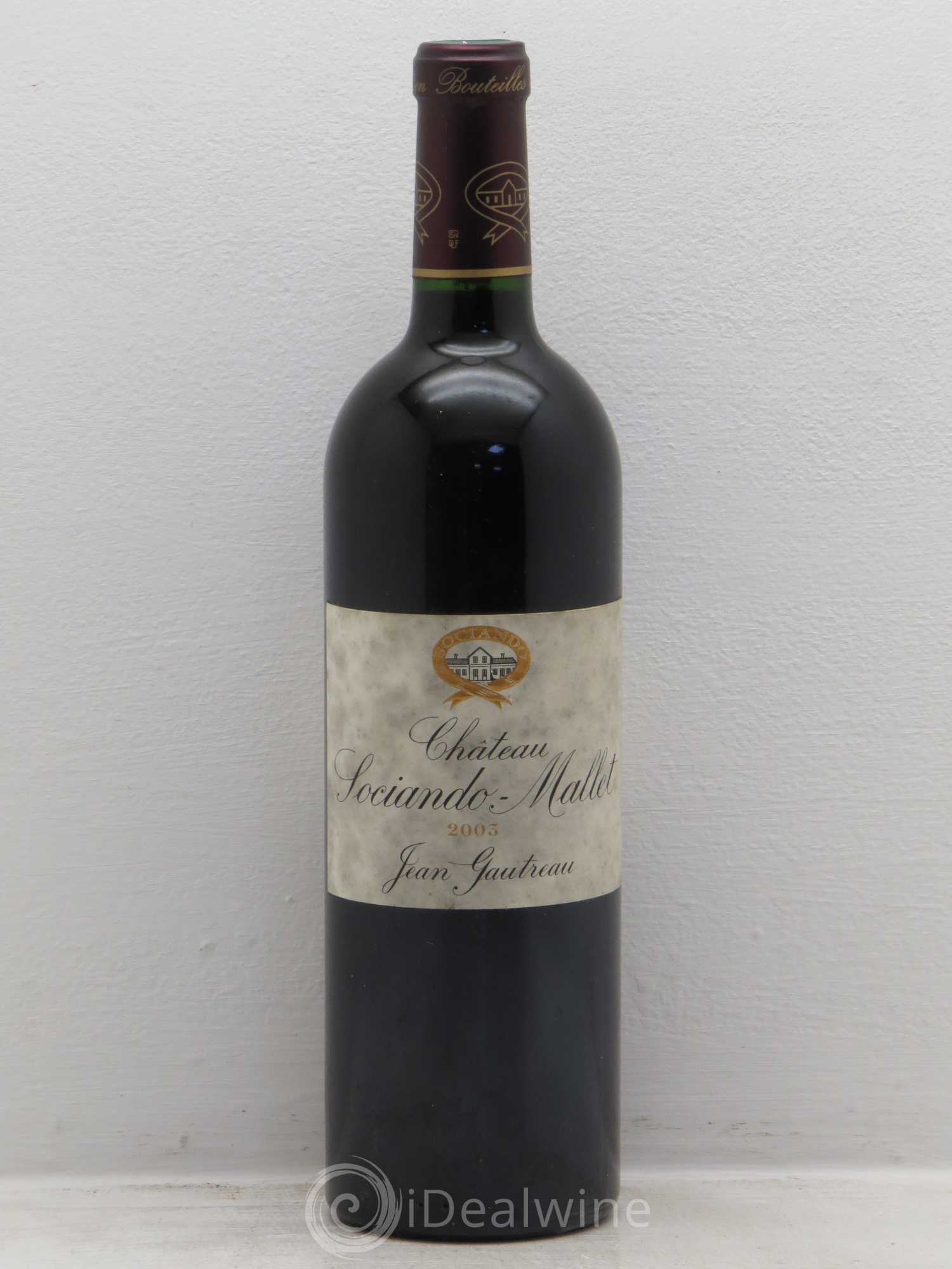 Château Sociando Mallet 2003 - Lot de 1 bouteille - 0