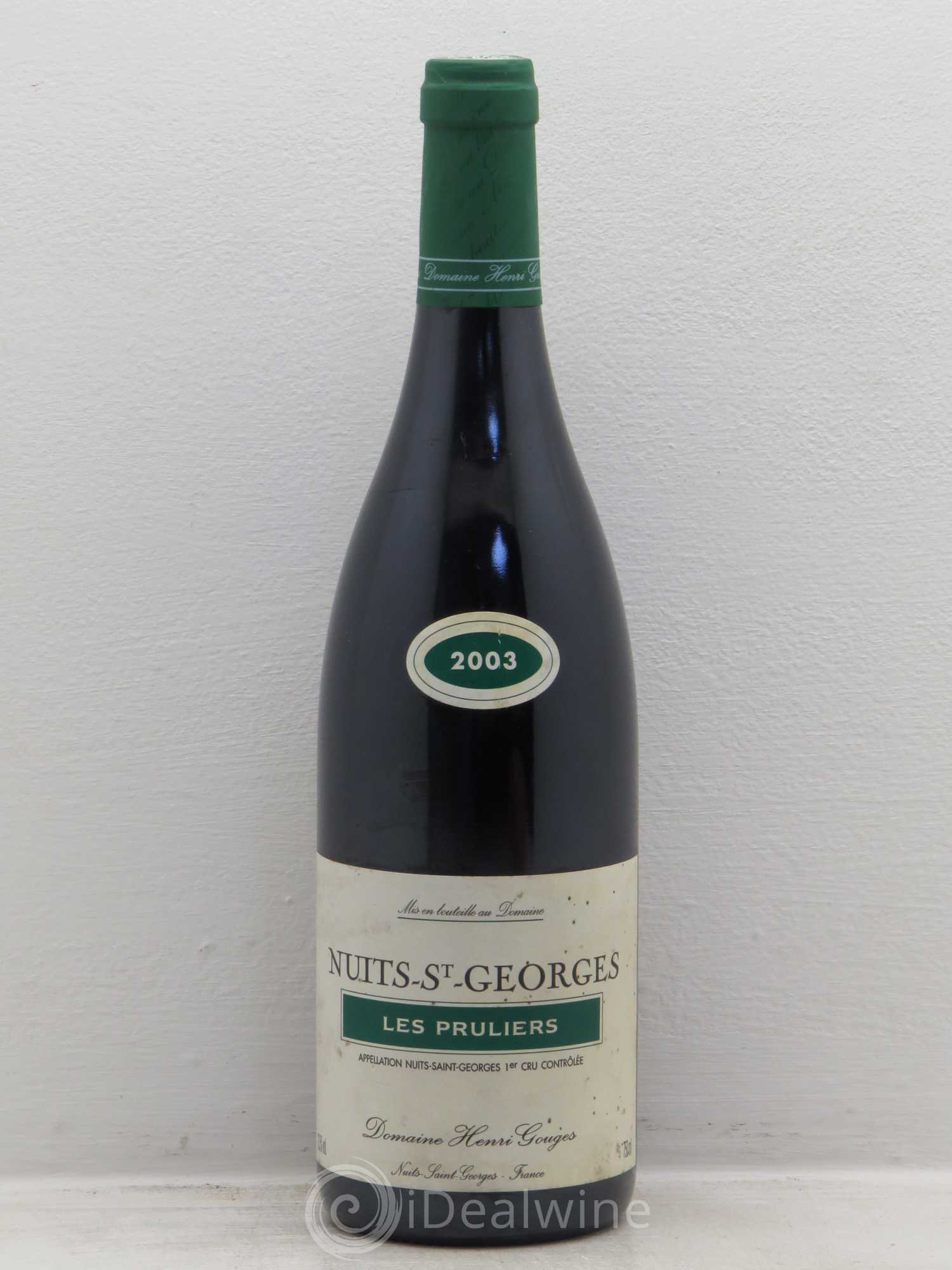 Nuits-Saint-Georges 1er Cru Les Pruliers Henri Gouges 2003 - Lot de 1 bouteille - 0