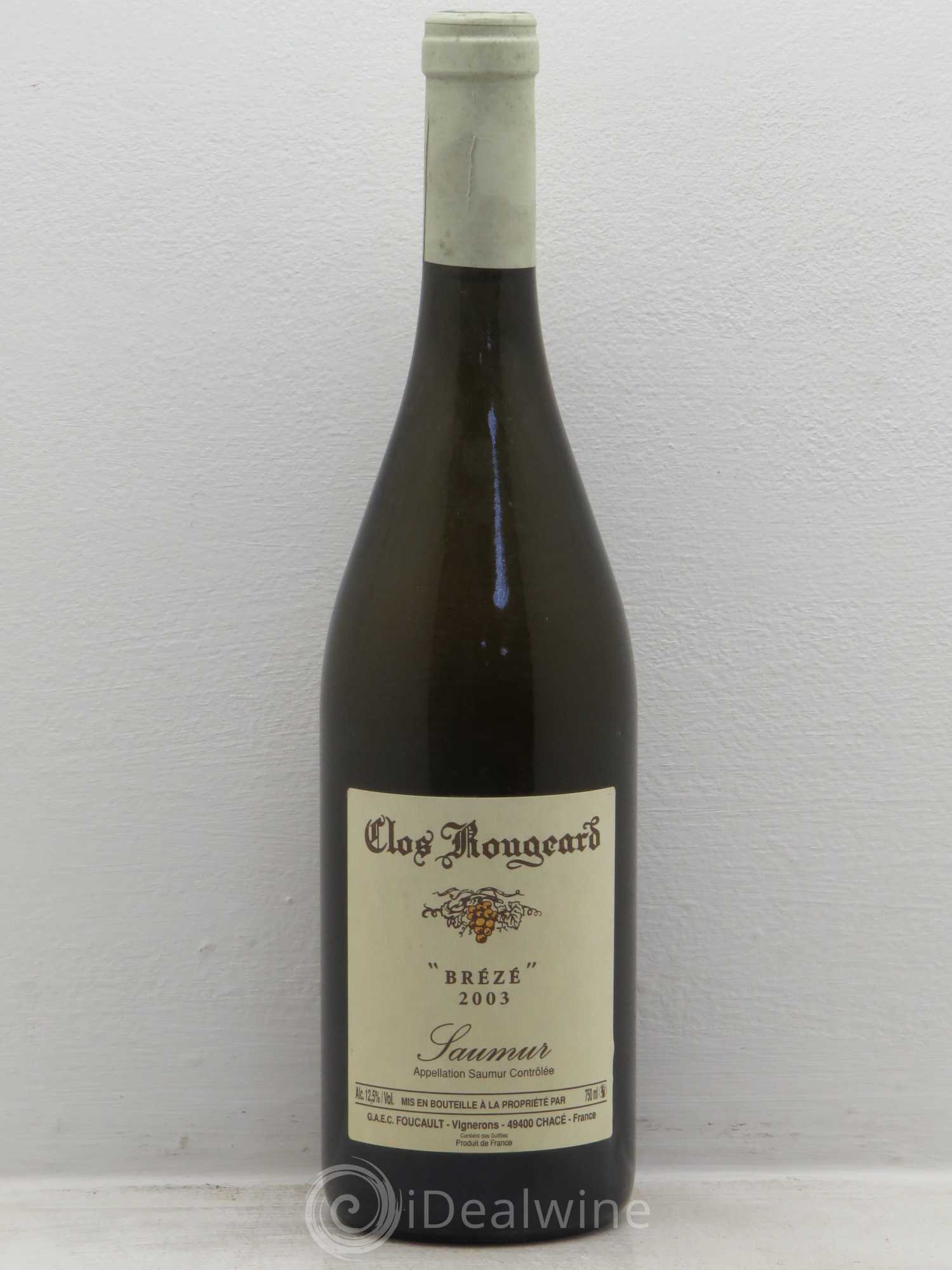 Saumur Brézé Clos Rougeard 2003 - Lot de 1 bouteille - 0