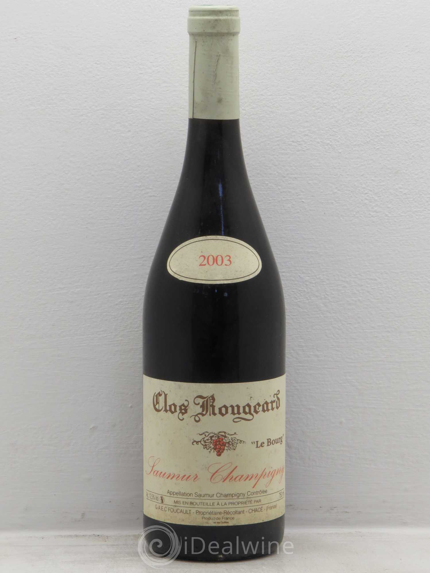 Saumur-Champigny Le Bourg Clos Rougeard 2003 - Lot de 1 bouteille - 0
