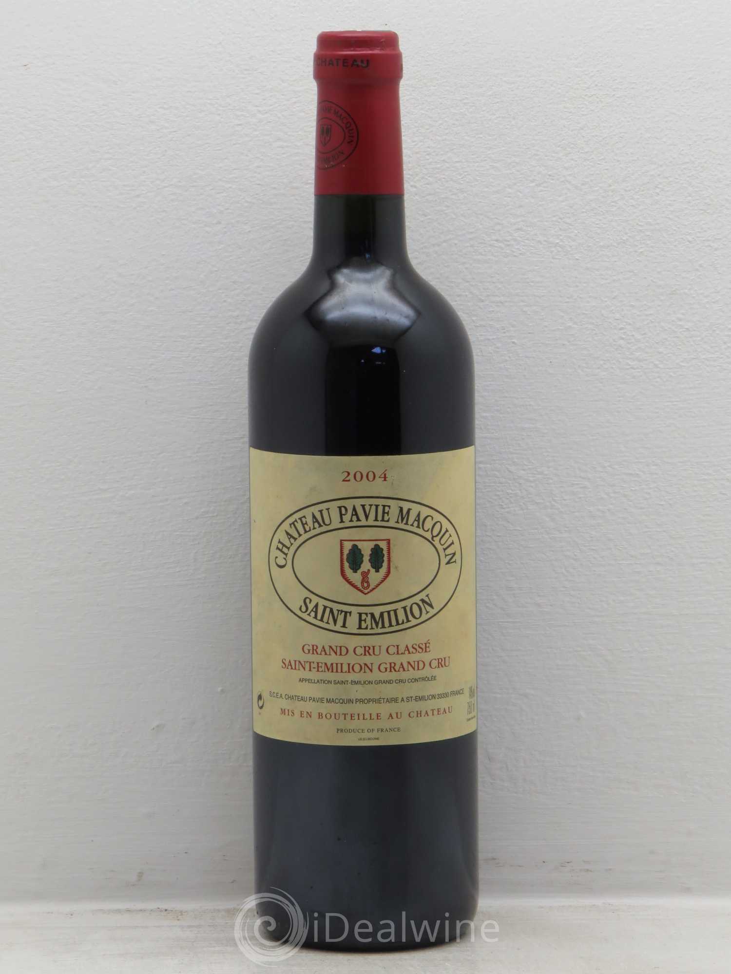 Château Pavie Macquin 1er Grand Cru Classé B 2004 - Lot de 1 bouteille - 0