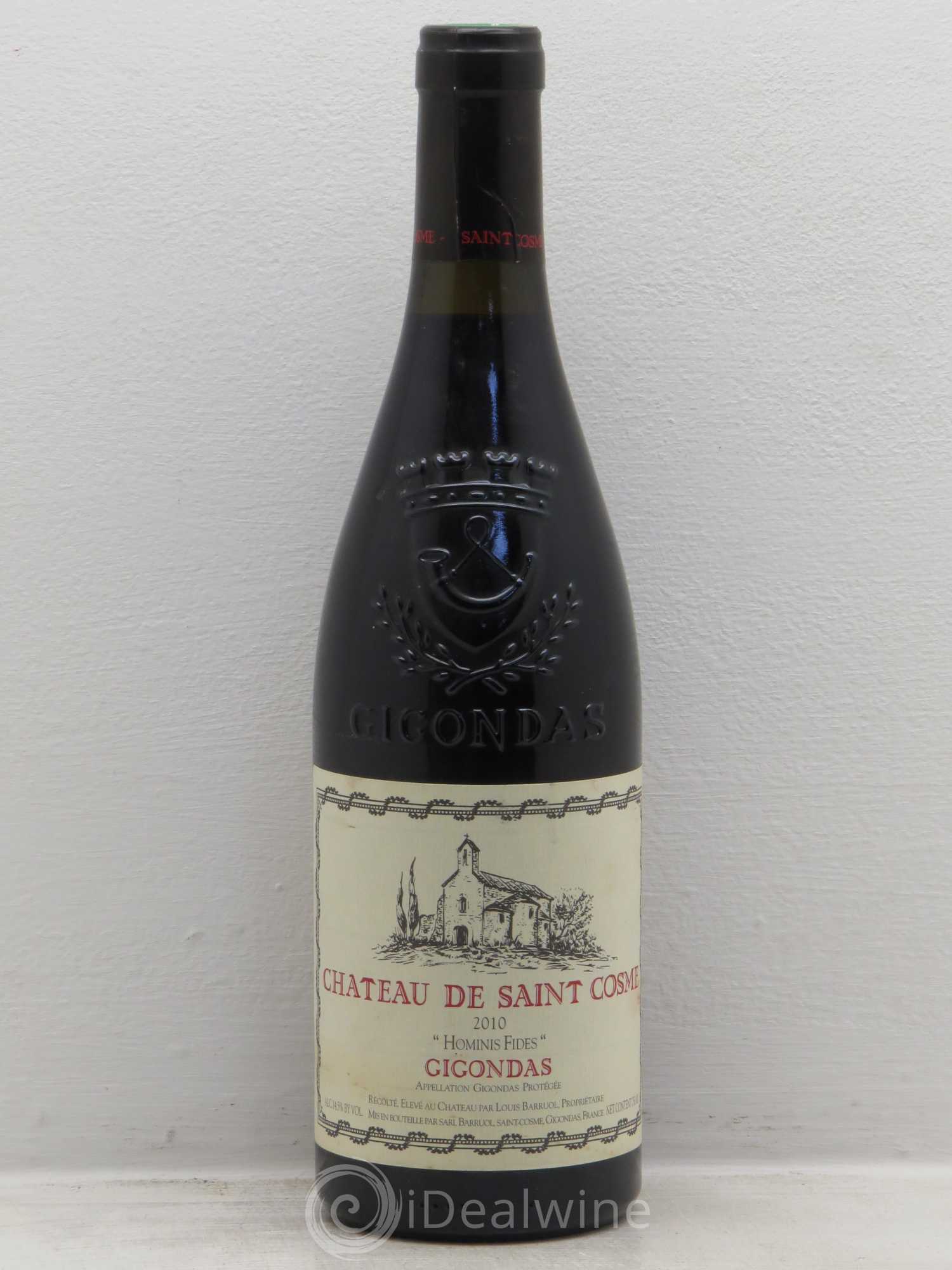 Gigondas Hominis Fides Saint Cosme 2010 - Lot de 1 bouteille - 0