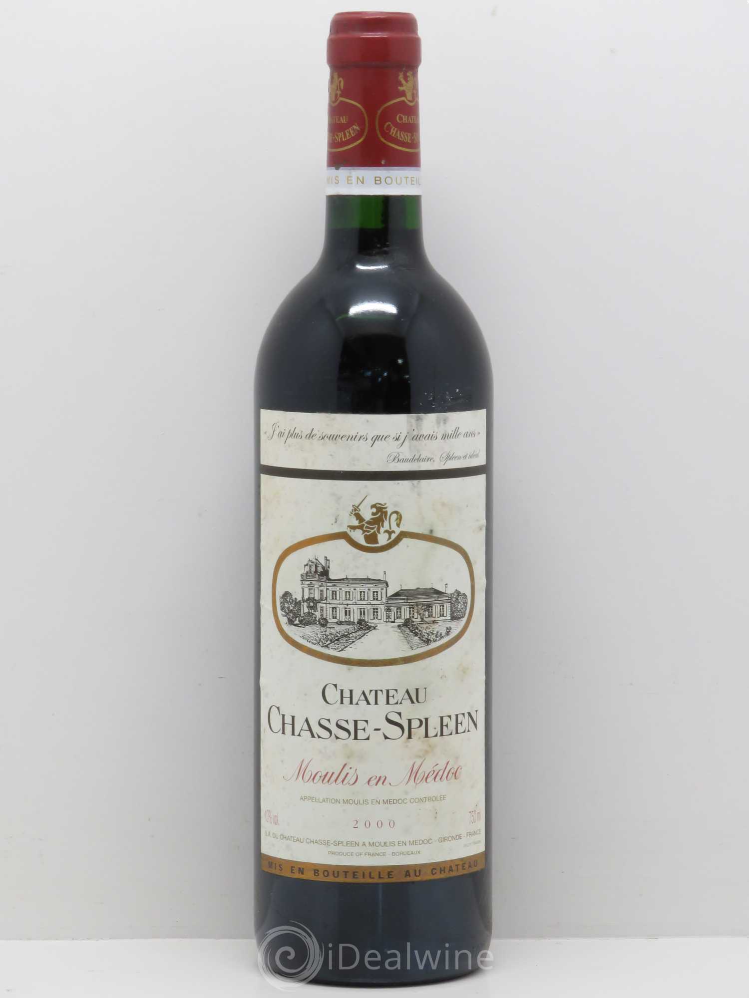 Château Chasse Spleen 2000 - Lot de 1 bouteille - 0