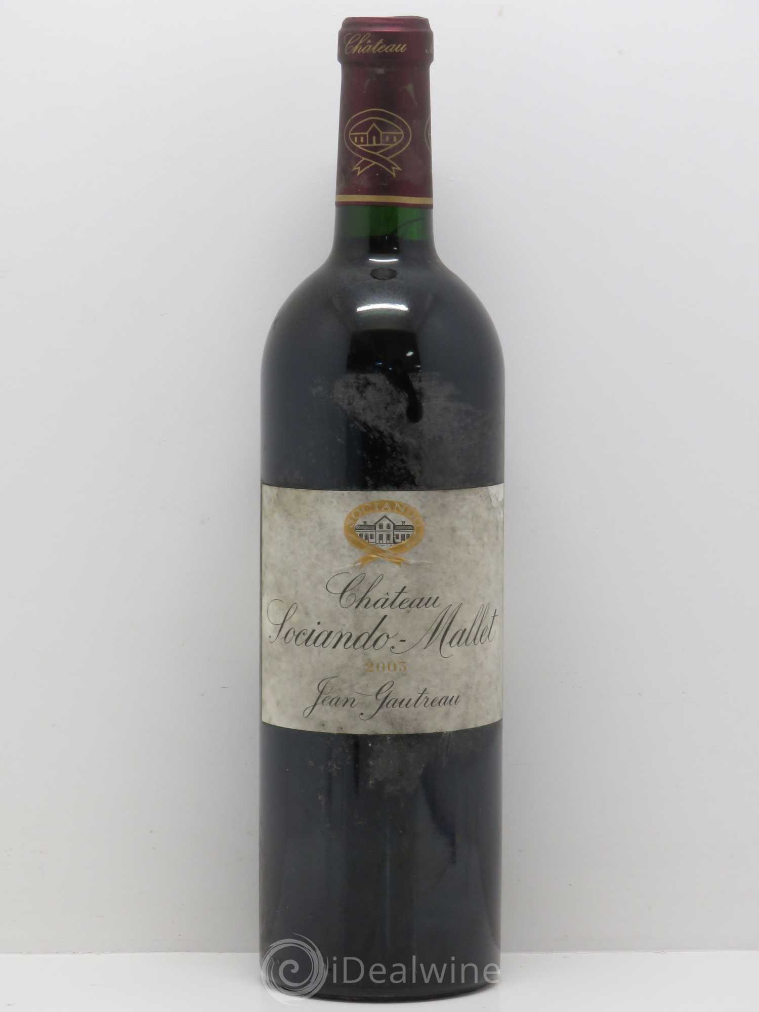 Château Sociando Mallet 2003 - Lot de 1 bouteille - 0