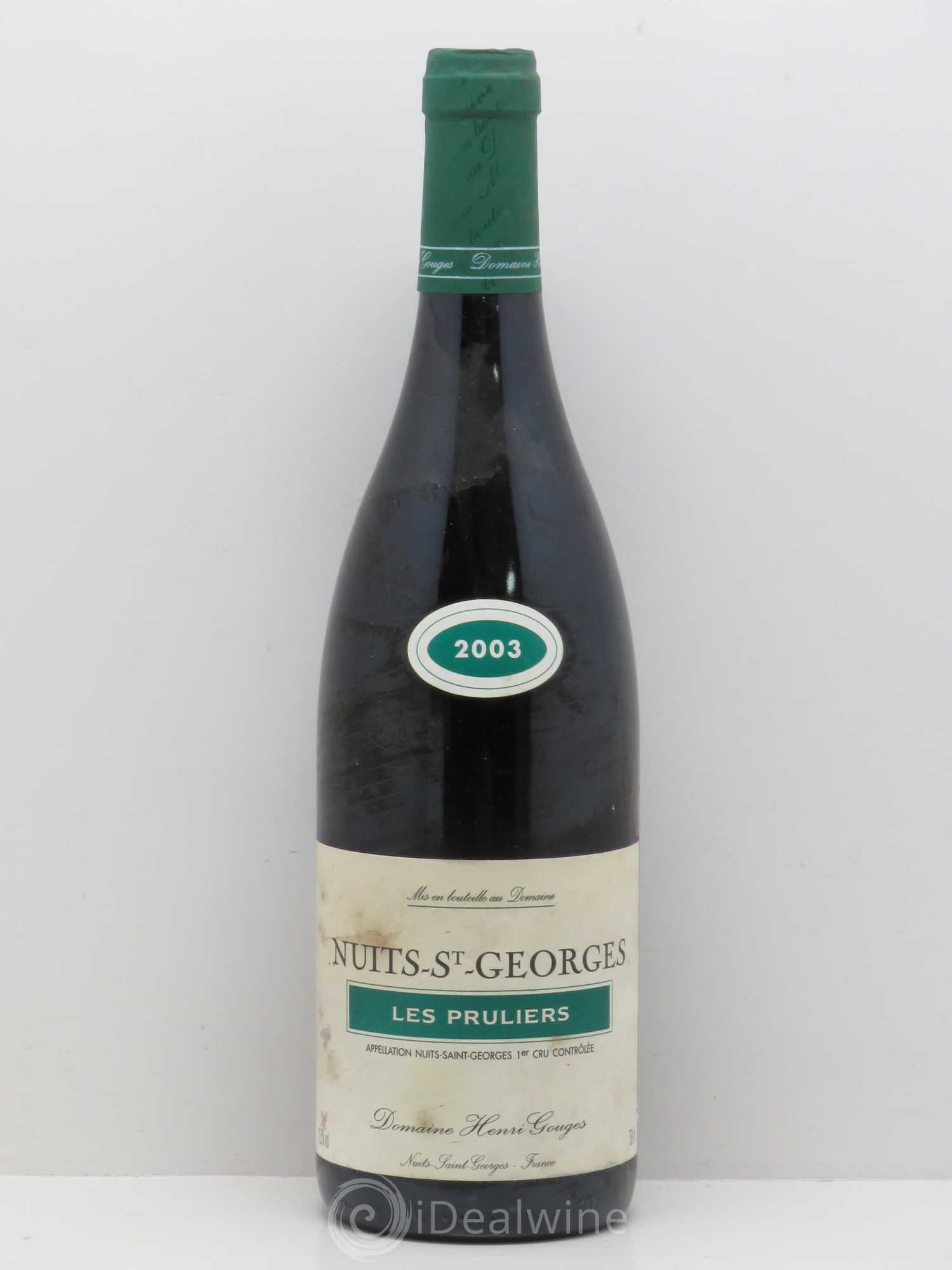 Nuits-Saint-Georges 1er Cru Les Pruliers Henri Gouges 2003 - Lot de 1 bouteille - 0