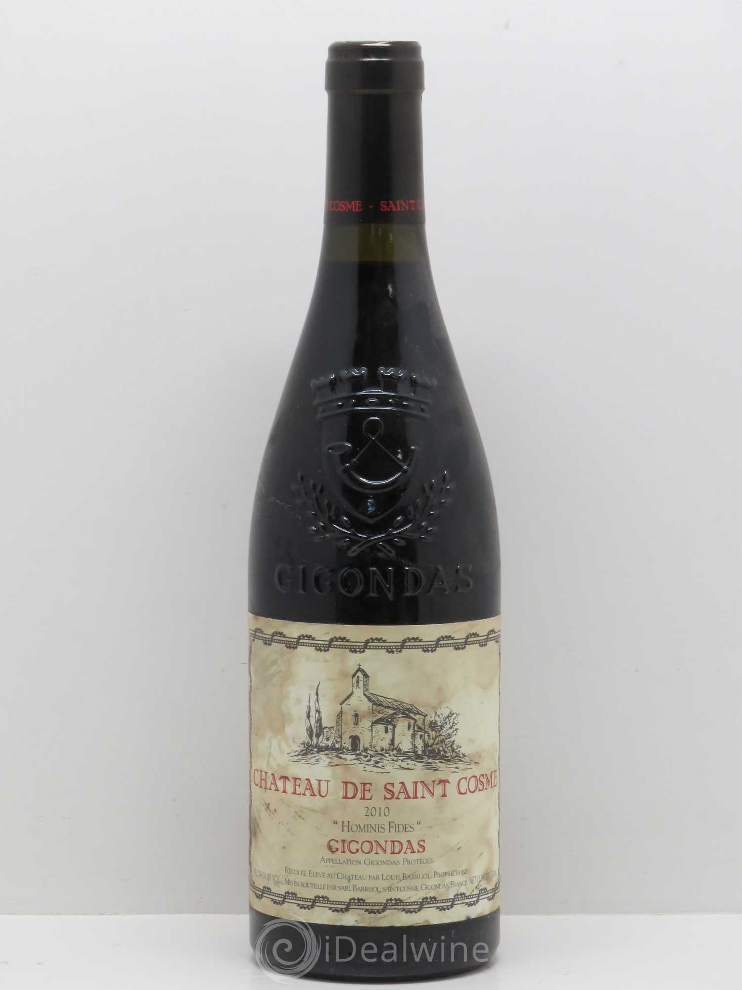 Gigondas Hominis Fides Saint Cosme 2010 - Lot de 1 bouteille - 0