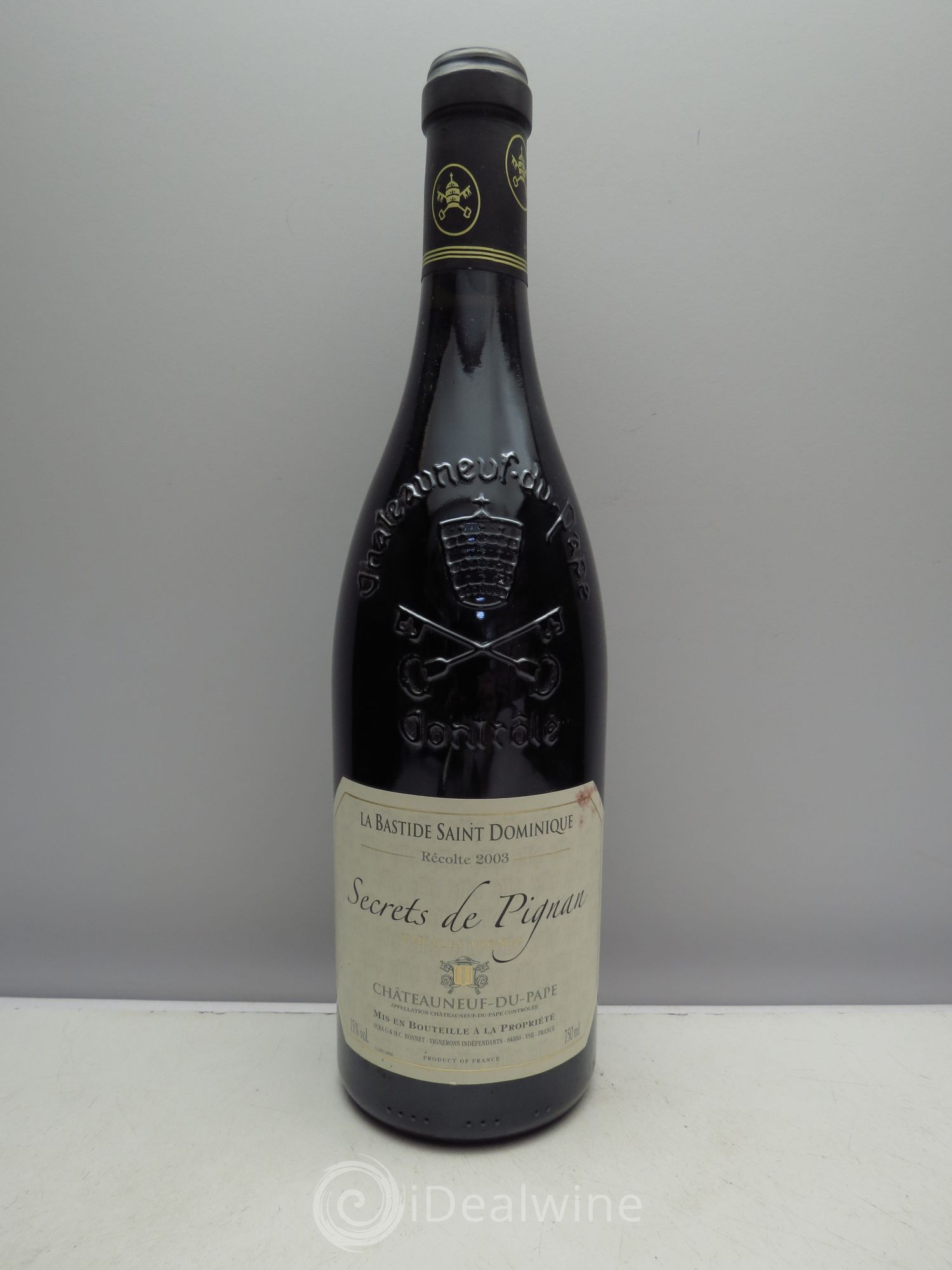 Châteauneuf-du-Pape Bastide Saint Dominique Secret de Pignan Vieilles Vignes 2003 - Posten von 1 Flasche - 0
