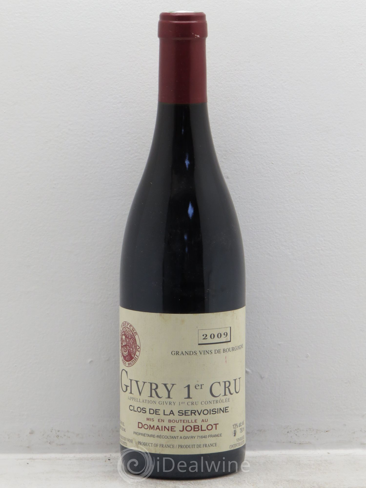 Givry 1er Cru Servoisine Joblot (Domaine) 2009 - Lot de 1 bouteille - 0