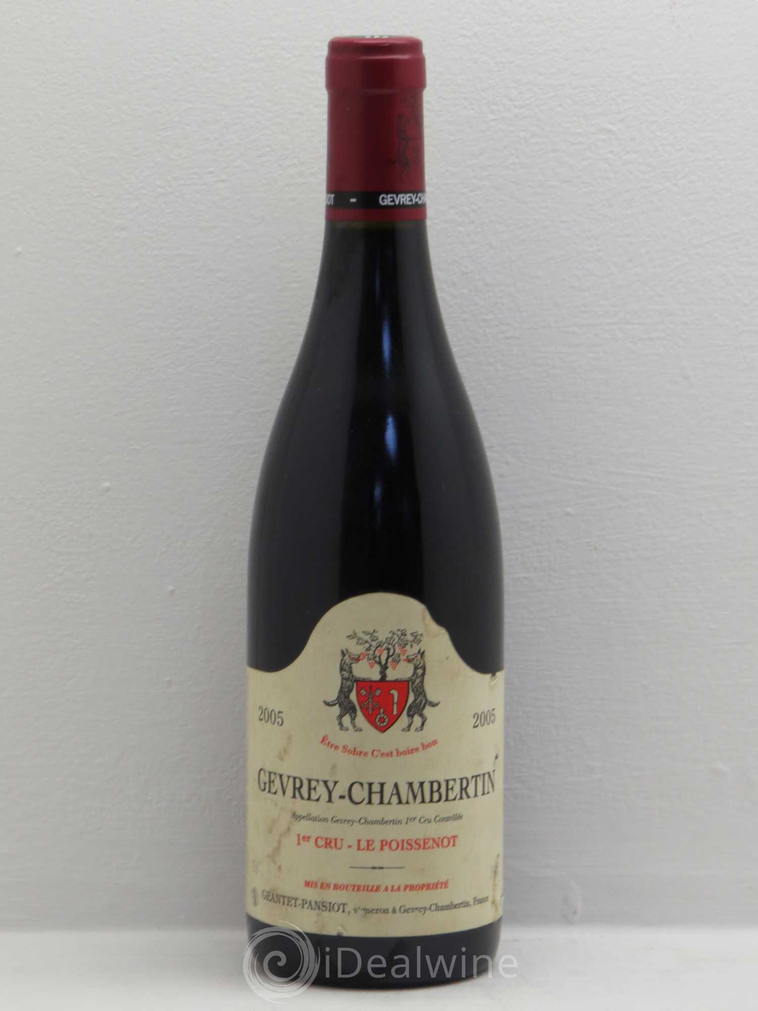 Gevrey-Chambertin 1er Cru Le Poissenot Geantet-Pansiot 2005 - Lot de 1 bouteille - 0