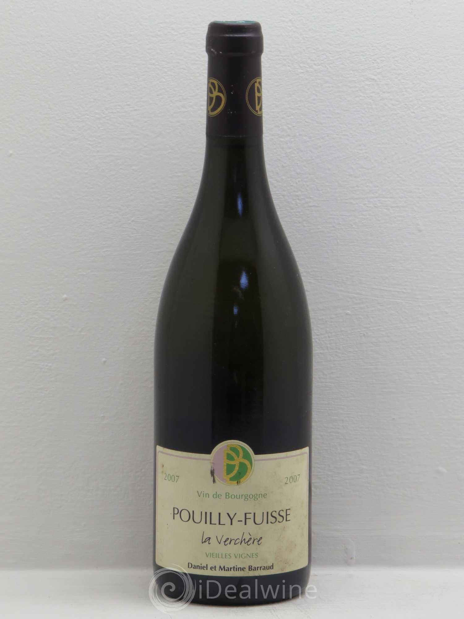 Pouilly-Fuissé la verchere vv domaine barraud 2007 - Posten von 1 Flasche - 0