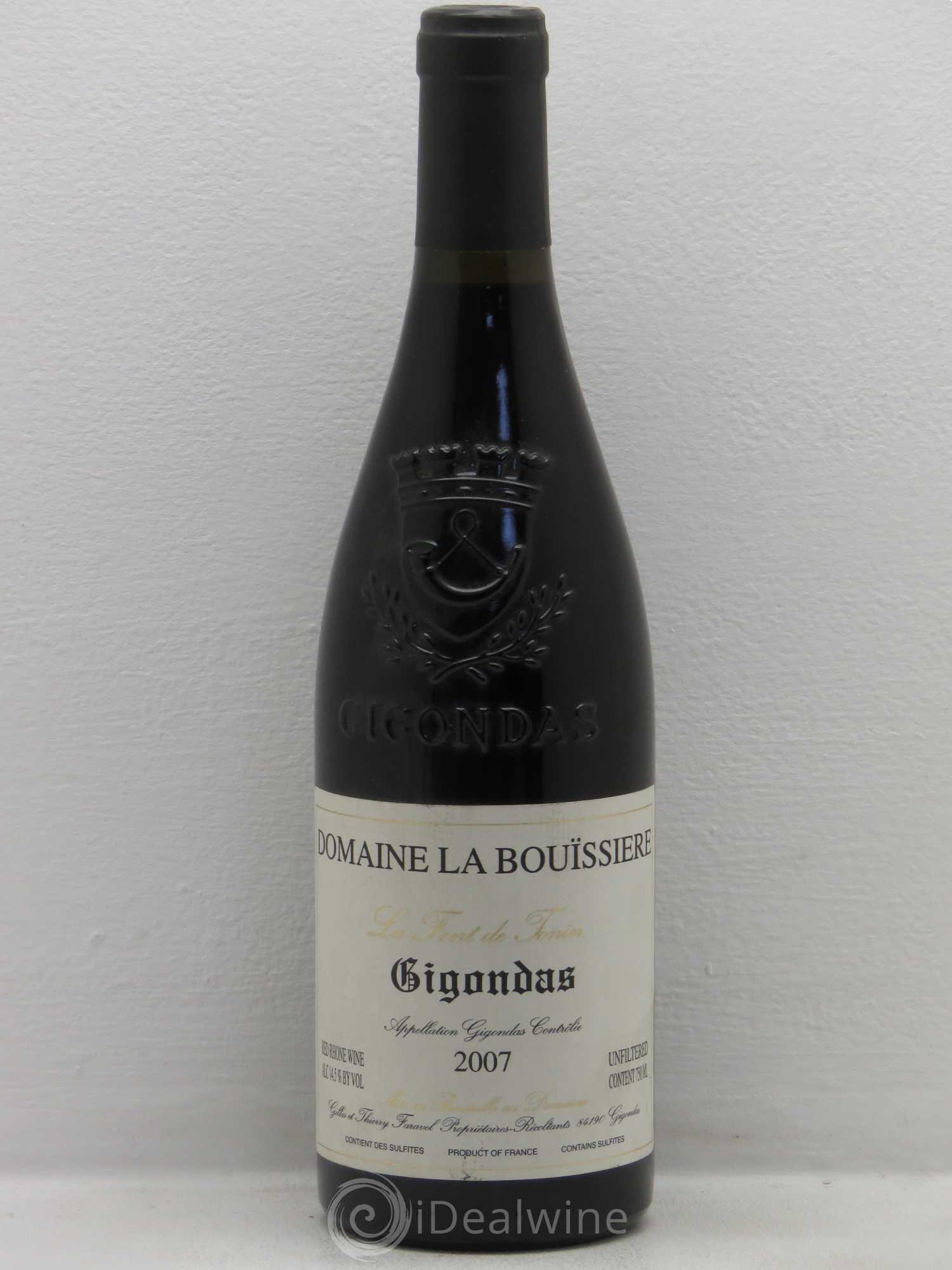 Gigondas La Bouïssière La Font de Tonin 2007 - Posten von 1 Flasche - 0