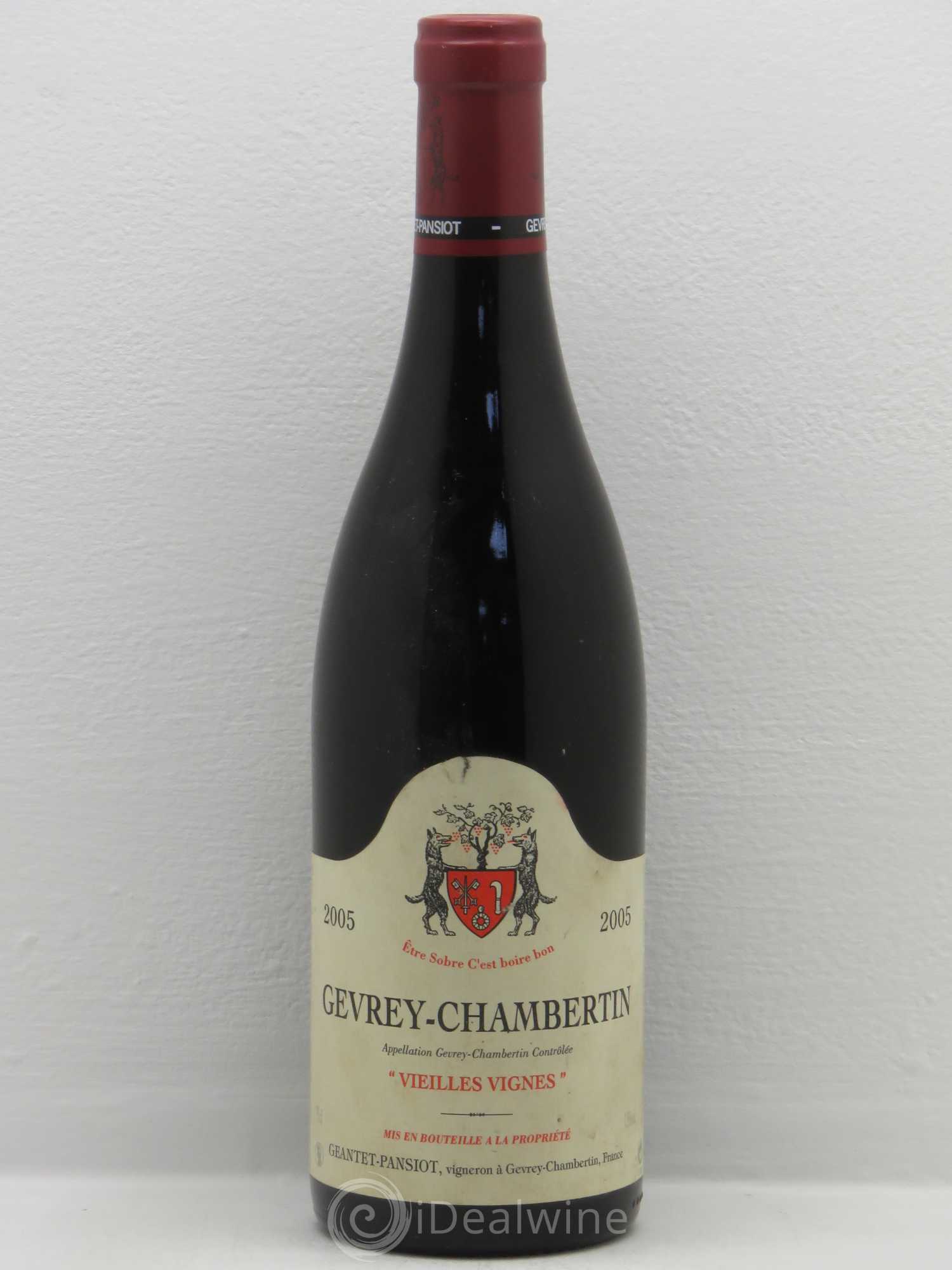 Gevrey-Chambertin Vieilles vignes Geantet-Pansiot 2005 - Lot de 1 bouteille - 0
