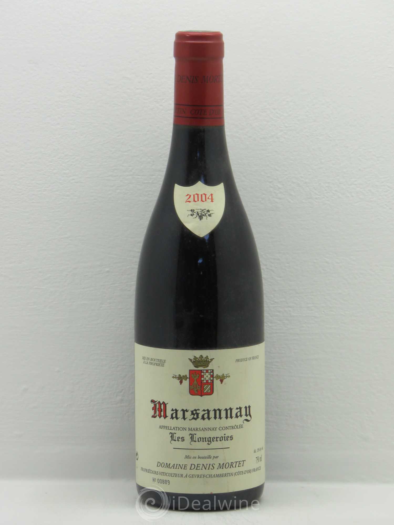 Marsannay Les Longeroies Denis Mortet (Domaine) 2004 - Lot de 1 bouteille - 0