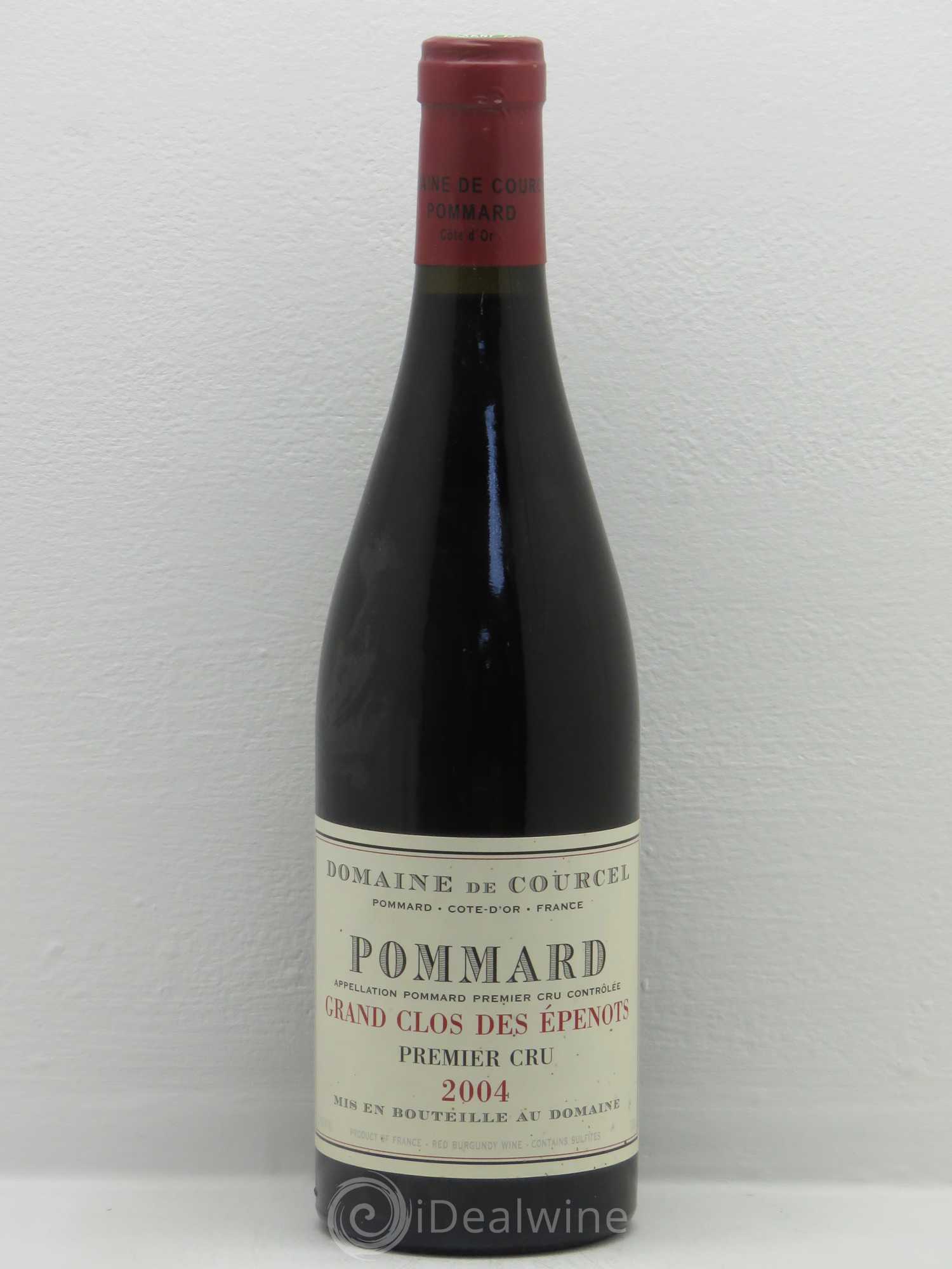 Pommard 1er Cru Grand Clos des Epenots de Courcel (Domaine) 2004 - Lot de 1 bouteille - 0