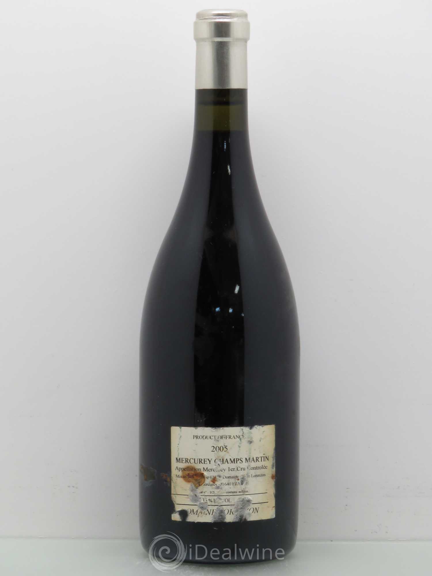 Mercurey 1er Cru Champs Martin Lorenzon 2005 - Posten von 1 Flasche - 1