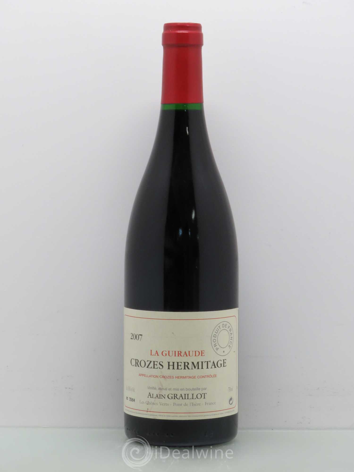 Crozes-Hermitage La Guiraude Domaine Graillot 2007 - Lot de 1 bouteille - 0